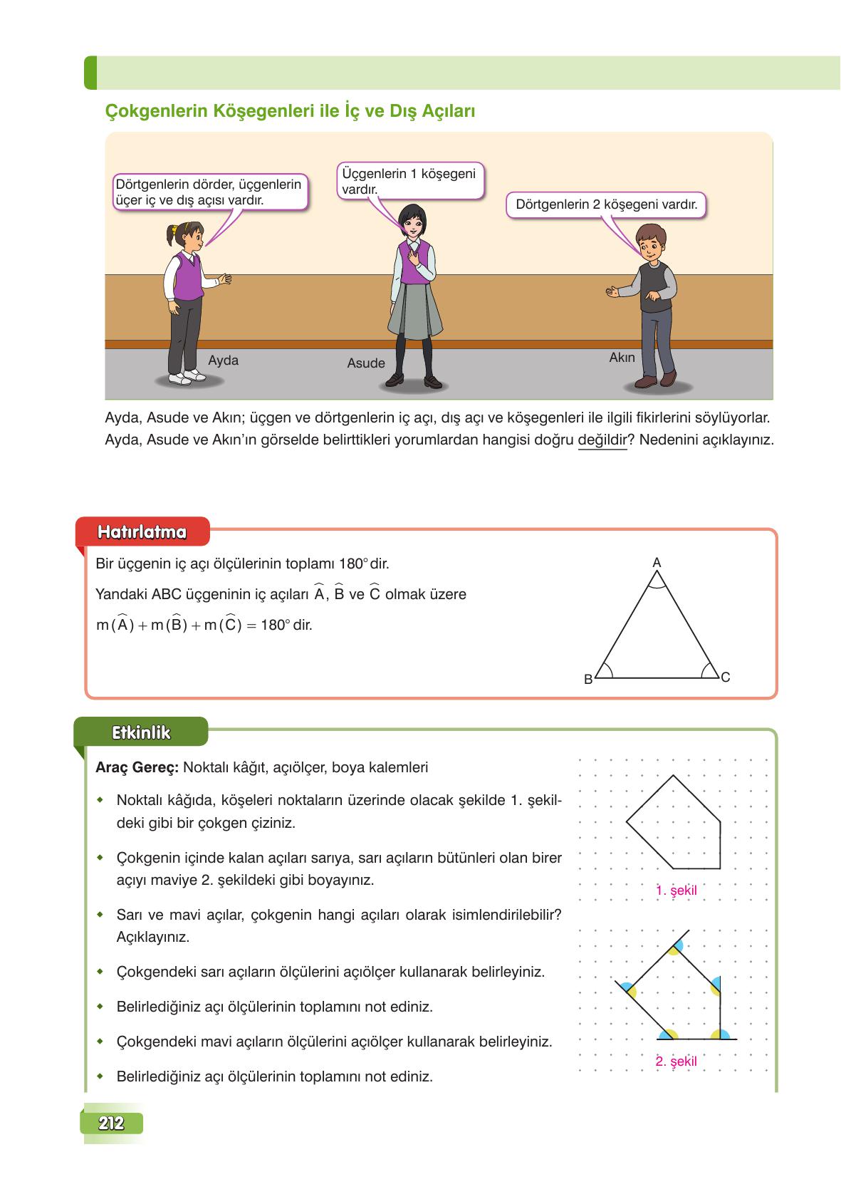 7. Sınıf Edat Yayınları Matematik Ders Kitabı Sayfa 212 Cevapları