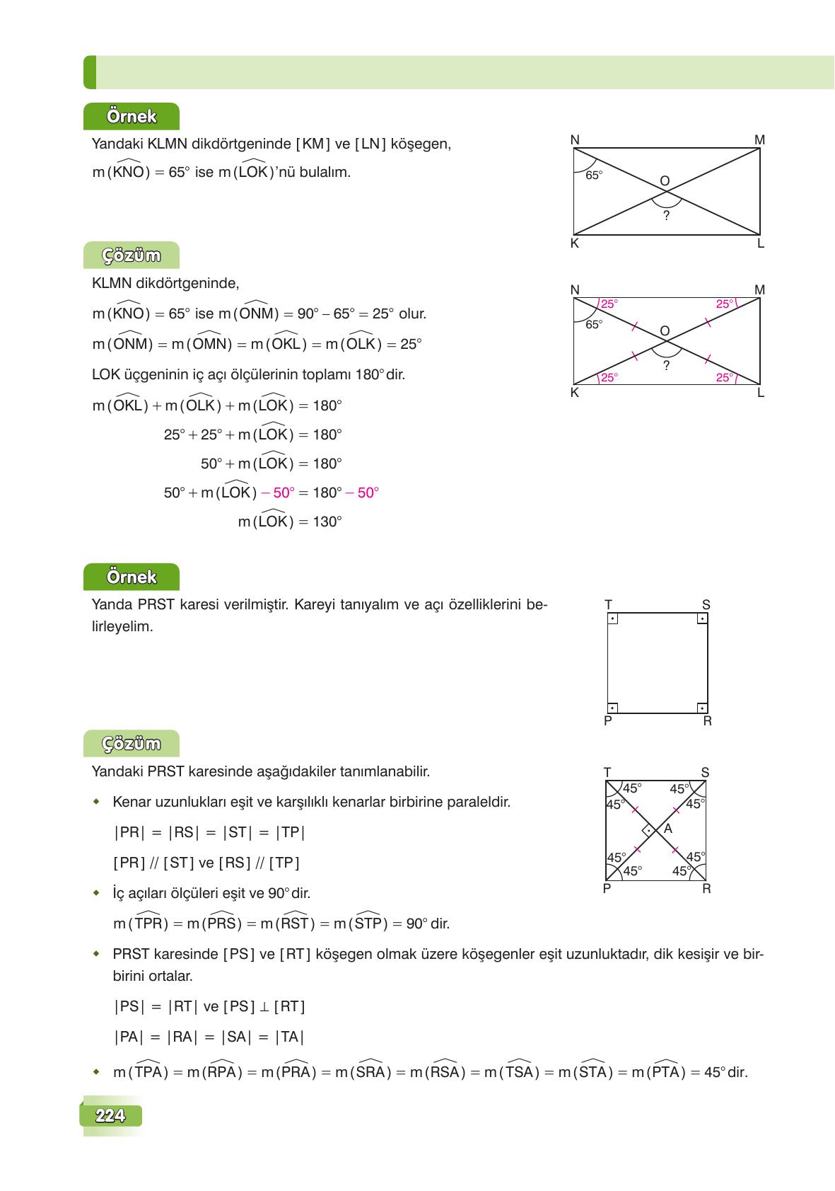 7. Sınıf Edat Yayınları Matematik Ders Kitabı Sayfa 224 Cevapları