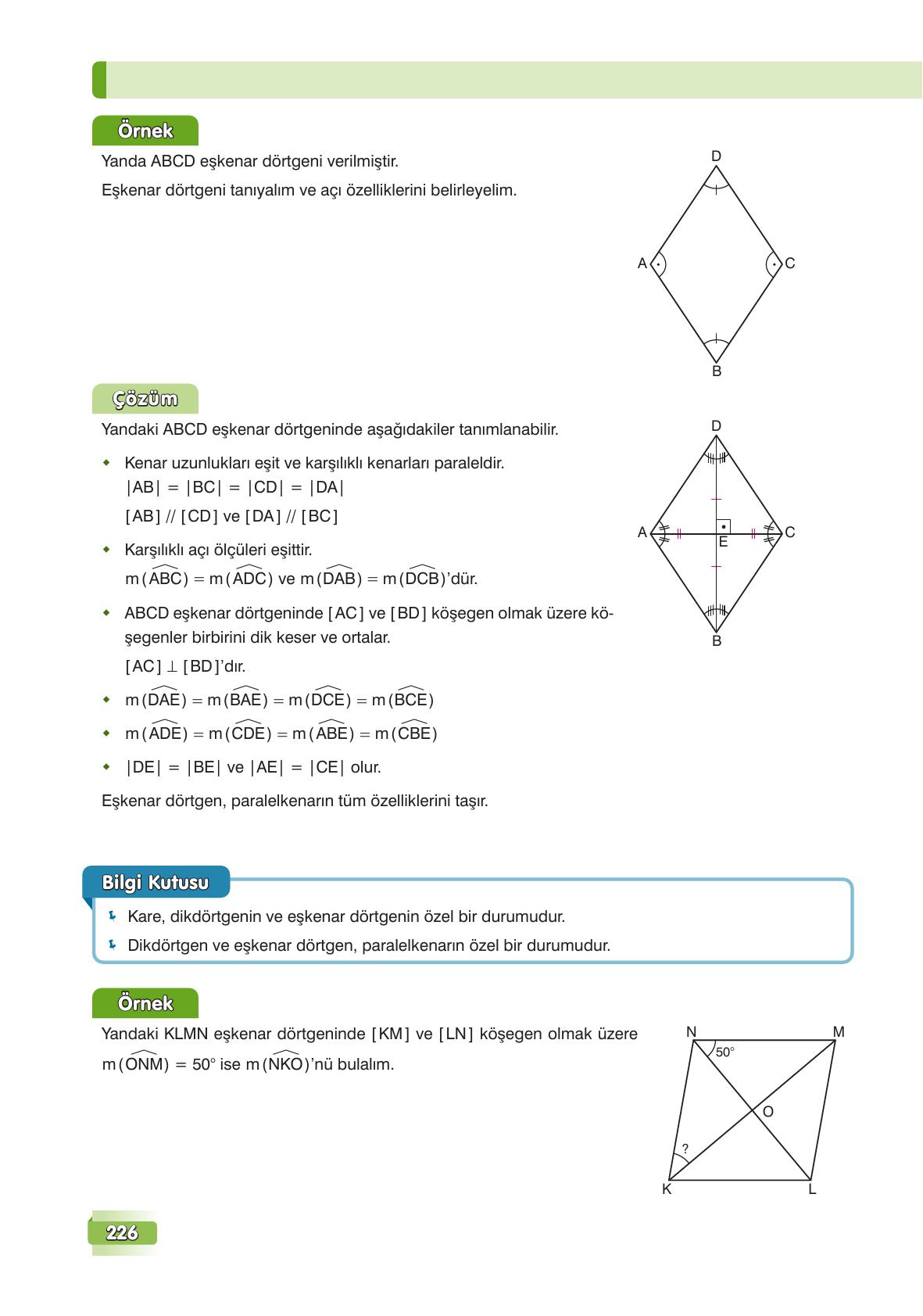 7. Sınıf Edat Yayınları Matematik Ders Kitabı Sayfa 226 Cevapları