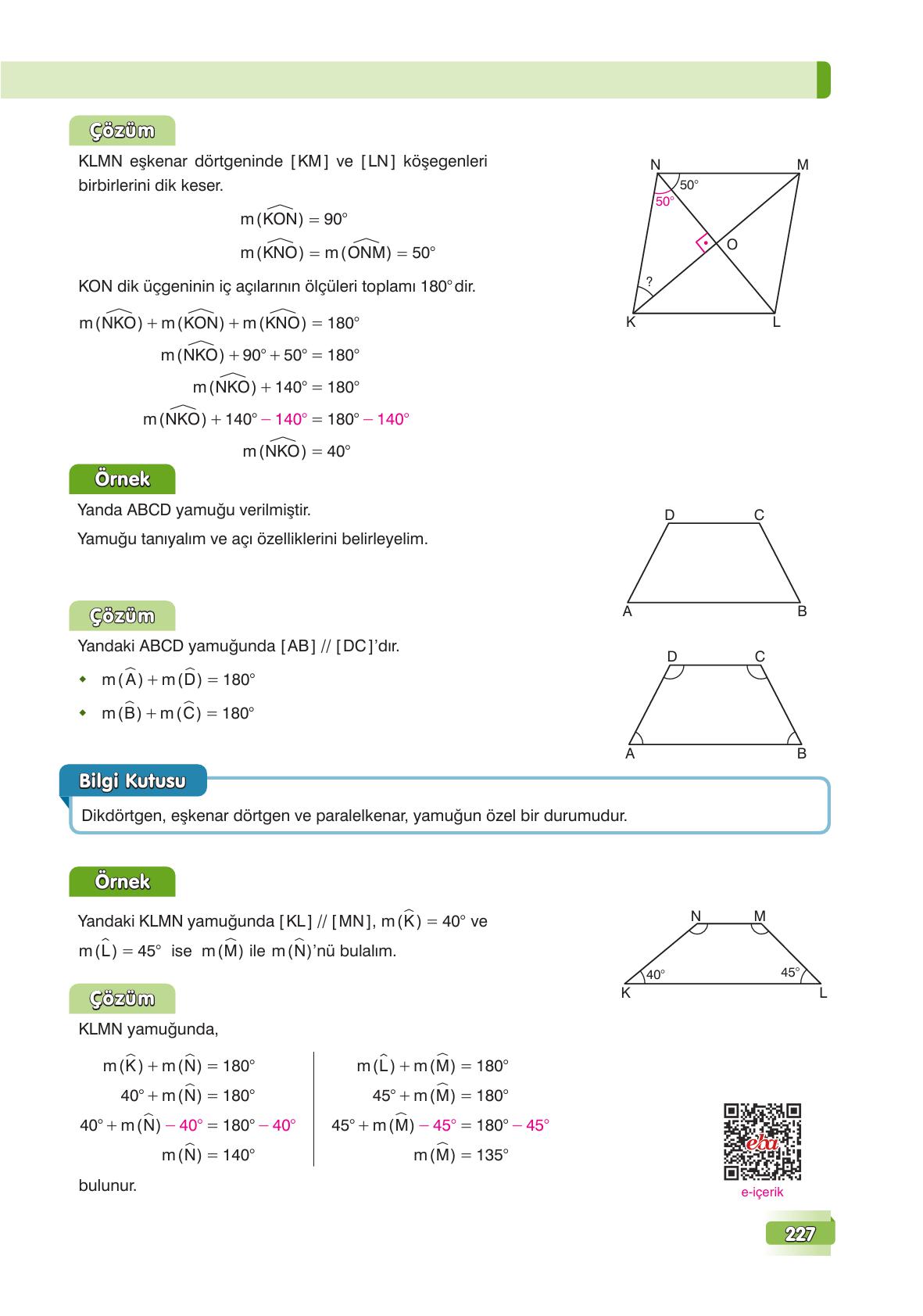 7. Sınıf Edat Yayınları Matematik Ders Kitabı Sayfa 227 Cevapları