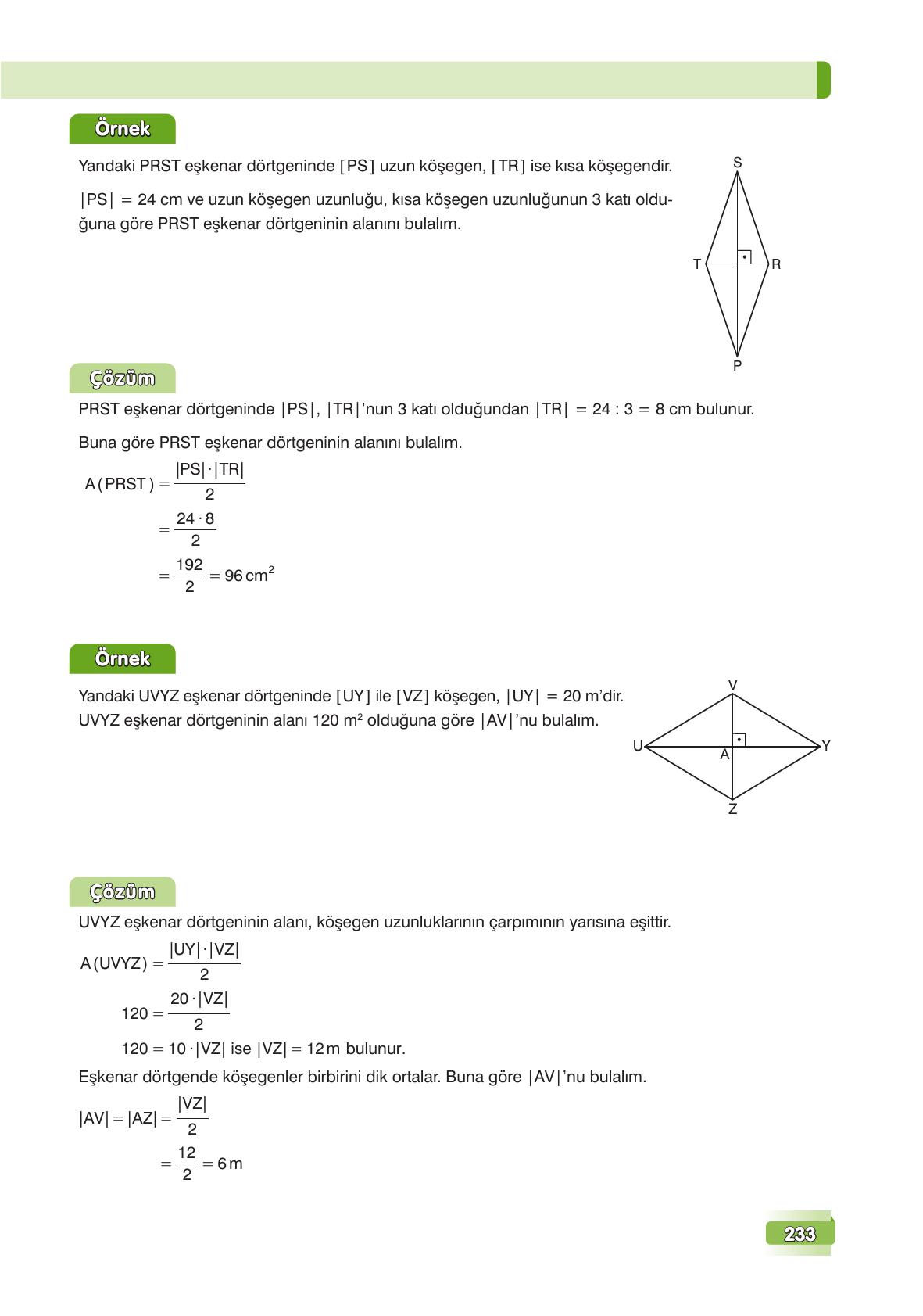 7. Sınıf Edat Yayınları Matematik Ders Kitabı Sayfa 233 Cevapları