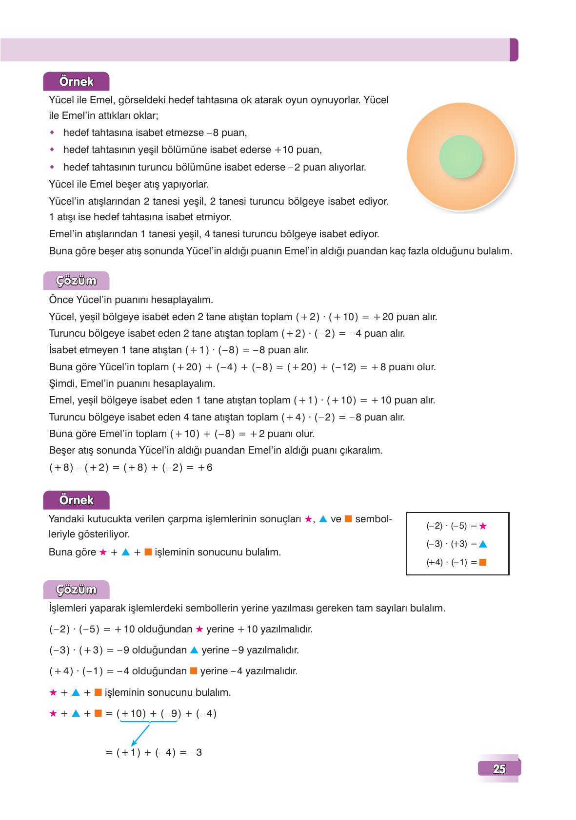 7. Sınıf Edat Yayınları Matematik Ders Kitabı Sayfa 25 Cevapları