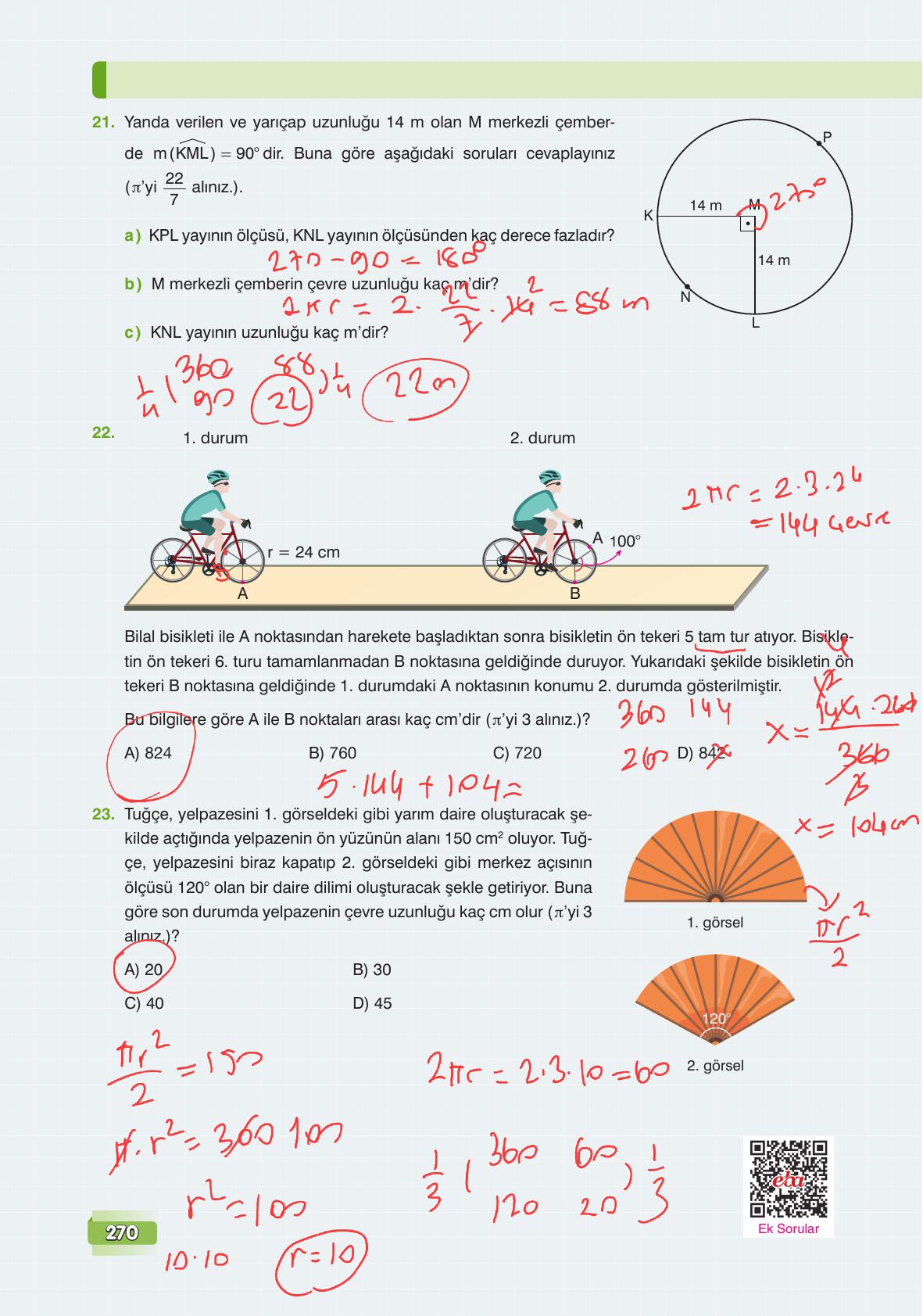 7. Sınıf Edat Yayınları Matematik Ders Kitabı Sayfa 270 Cevapları