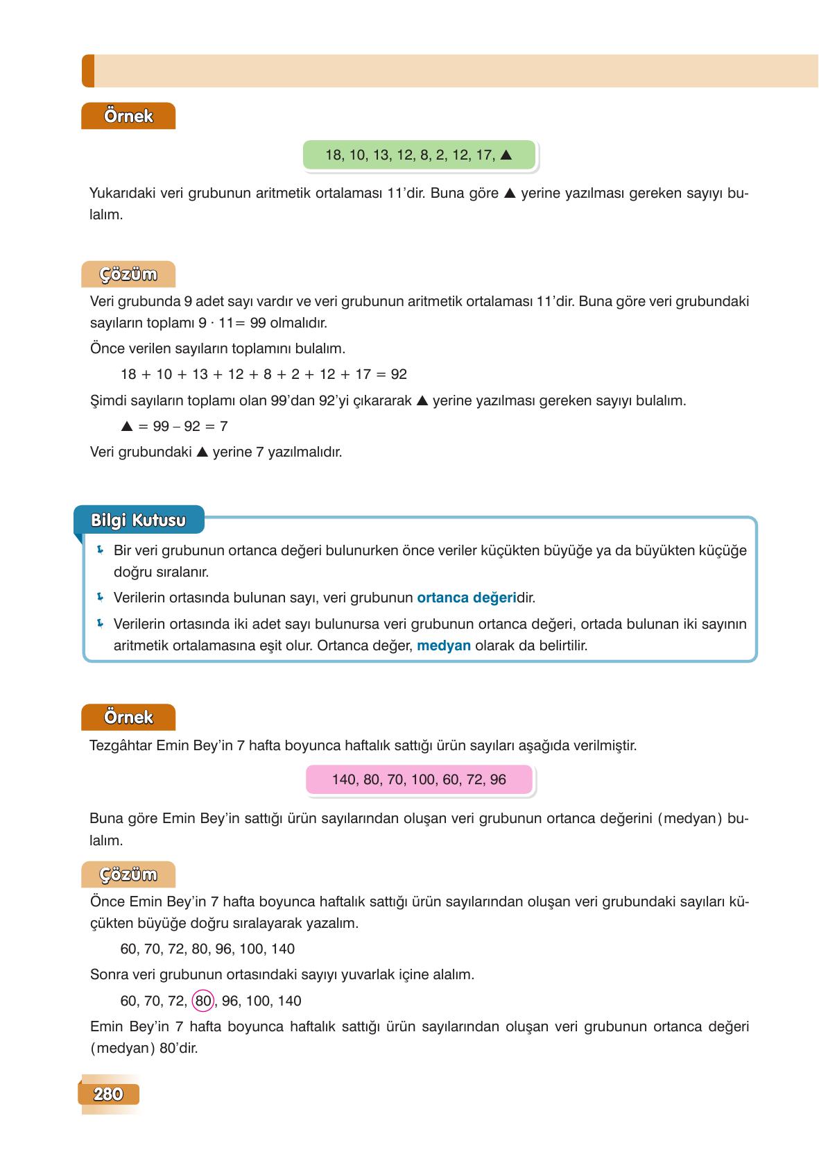 7. Sınıf Edat Yayınları Matematik Ders Kitabı Sayfa 280 Cevapları