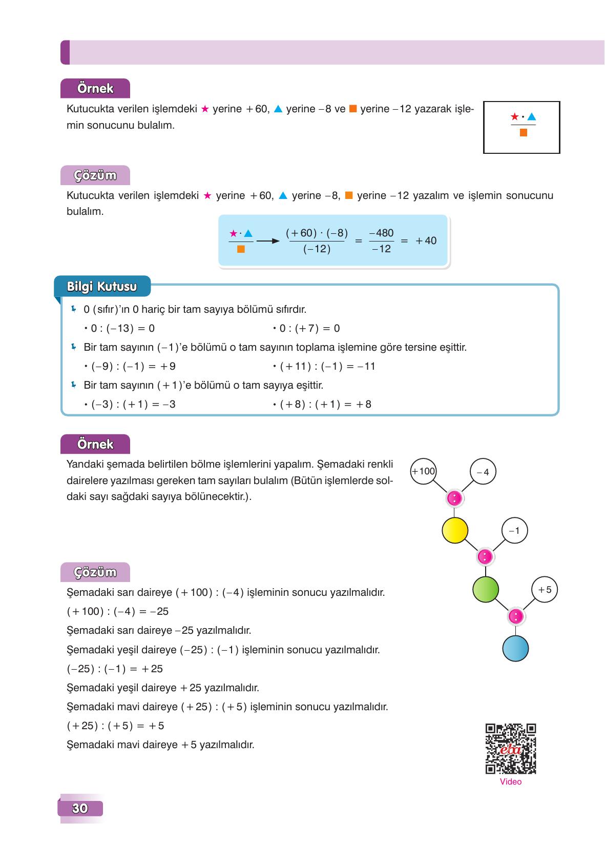 7. Sınıf Edat Yayınları Matematik Ders Kitabı Sayfa 30 Cevapları