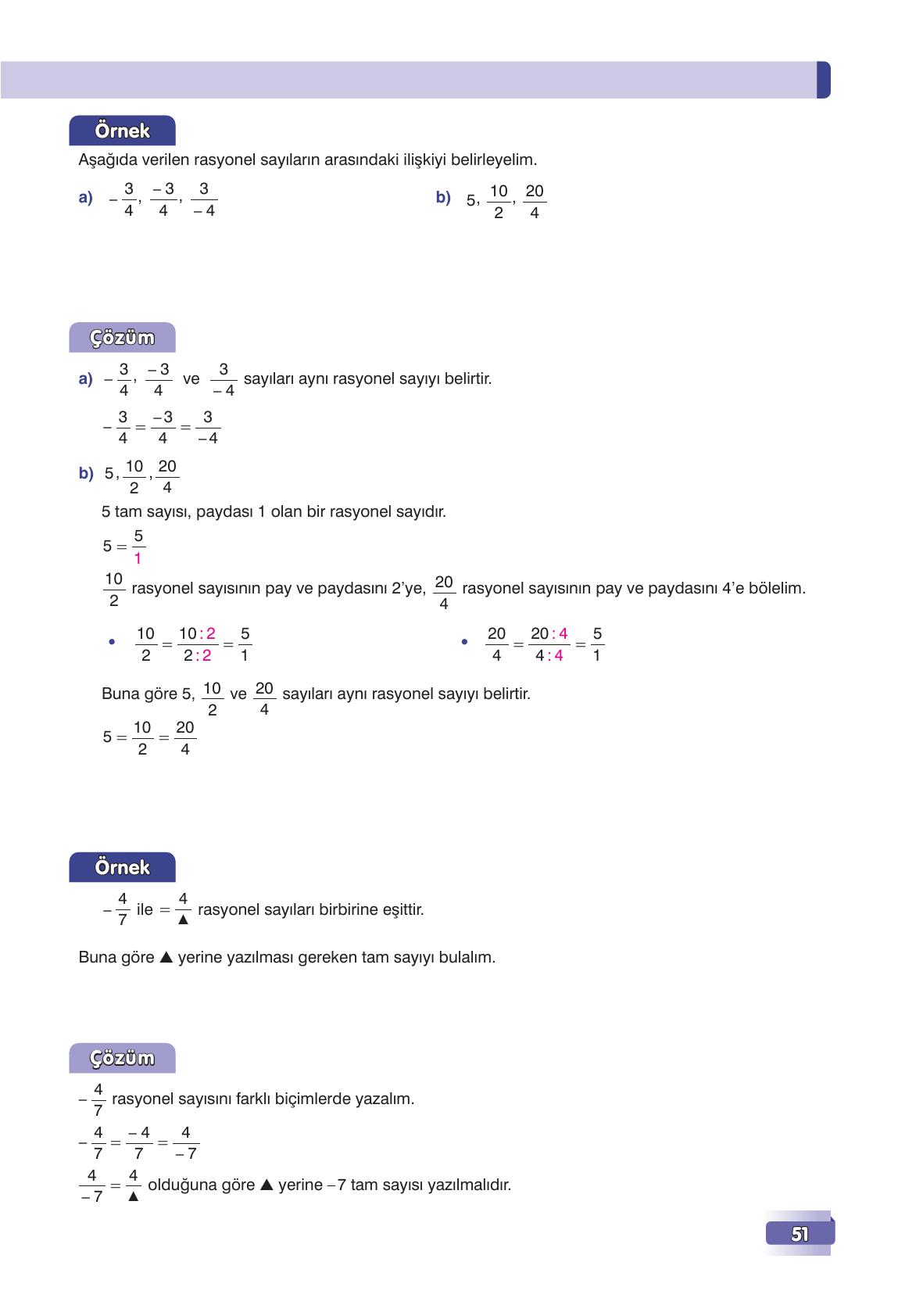 7. Sınıf Edat Yayınları Matematik Ders Kitabı Sayfa 51 Cevapları