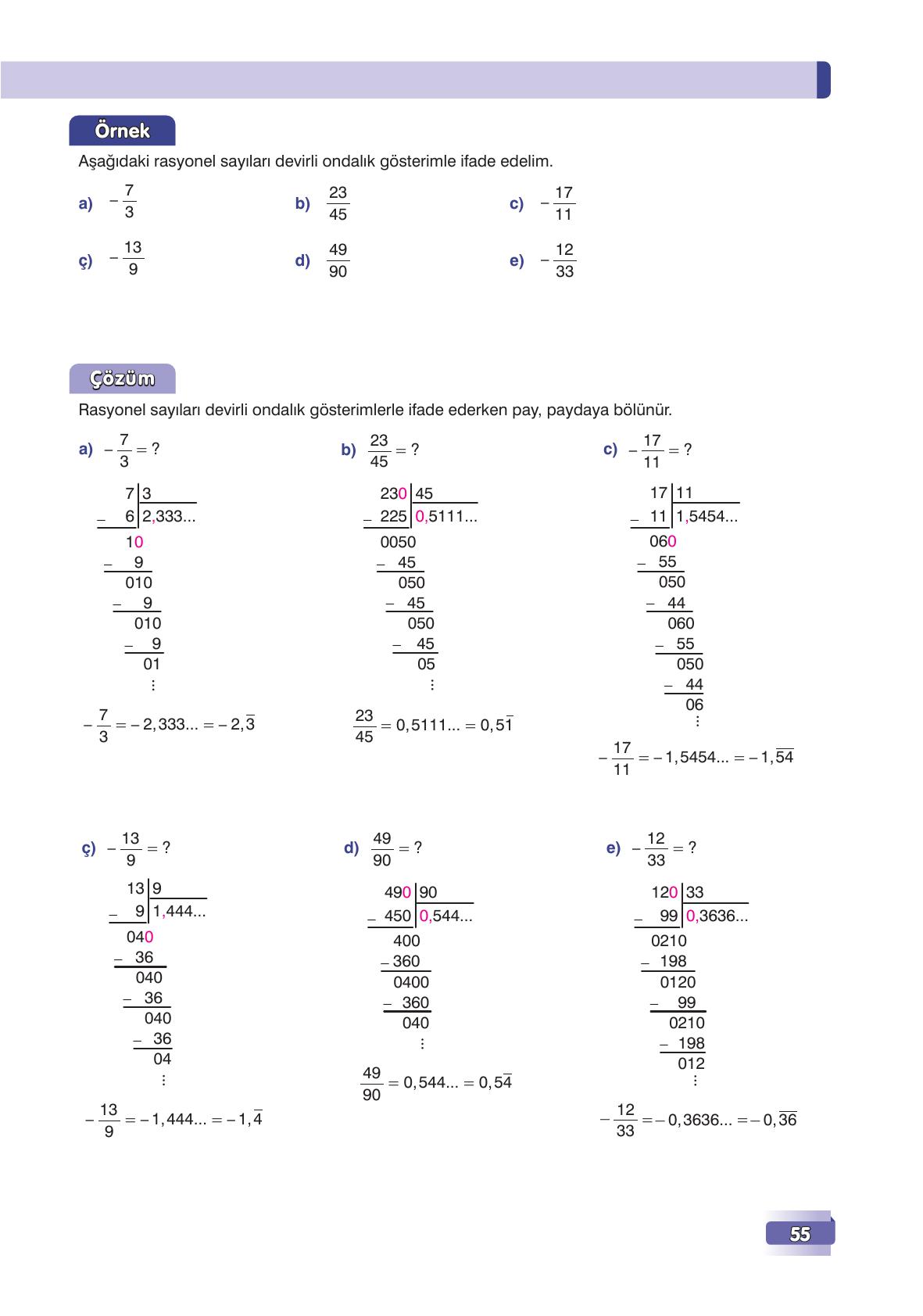 7. Sınıf Edat Yayınları Matematik Ders Kitabı Sayfa 55 Cevapları 7. Sınıf Edat Yayınları Matematik Ders Kitabı Sayfa 55 Cevapları