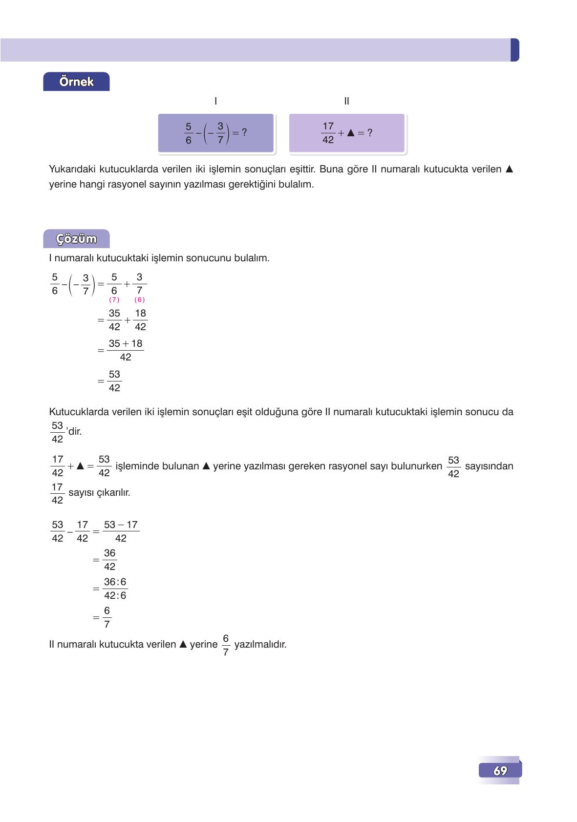 7. Sınıf Edat Yayınları Matematik Ders Kitabı Sayfa 69 Cevapları