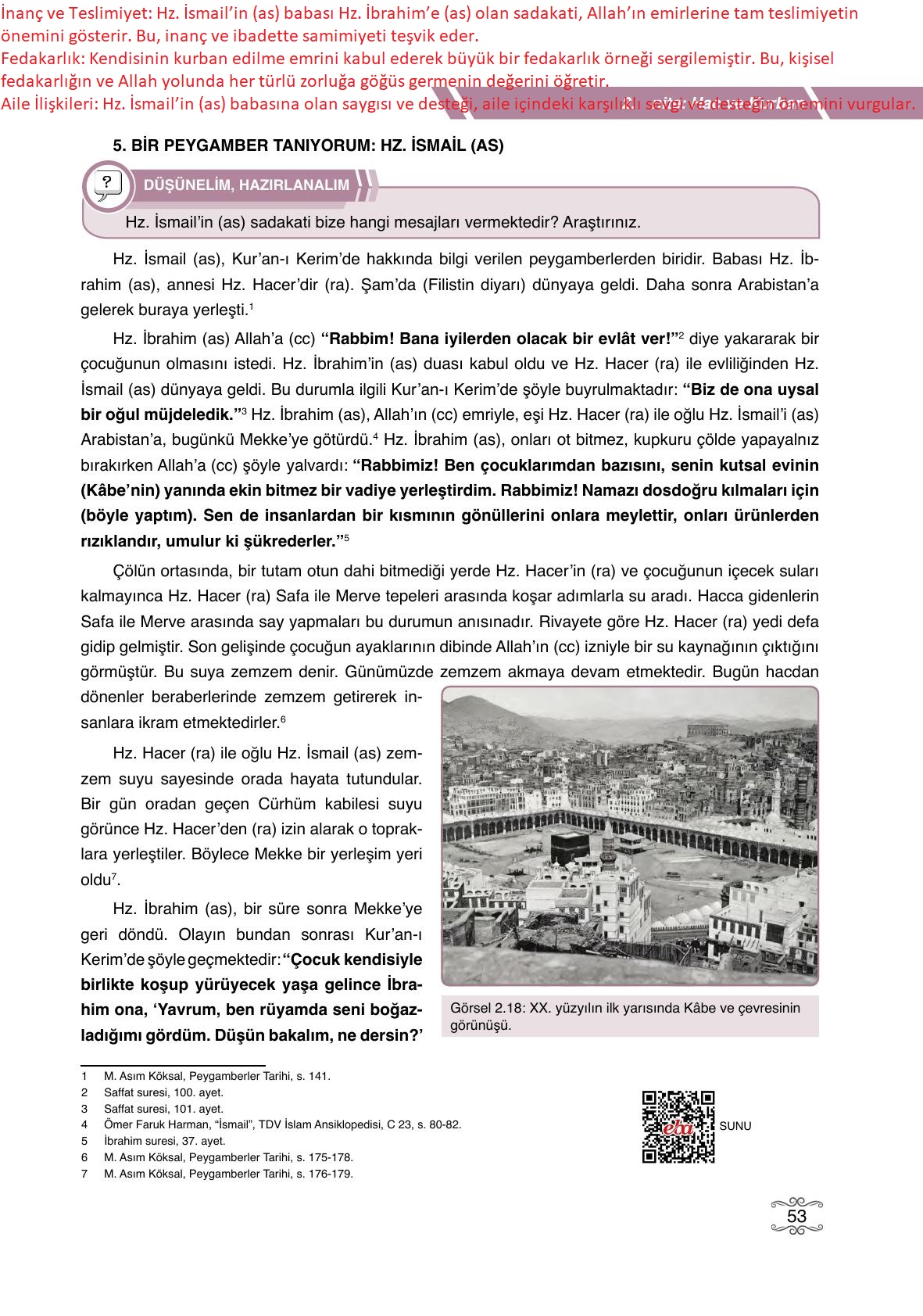 7. Sınıf Erkad Yayıncılık Din Kültürü Ve Ahlak Bilgisi Ders Kitabı Sayfa 53 Cevapları