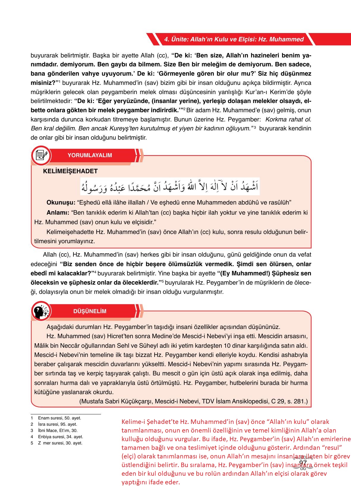 7. Sınıf Erkad Yayıncılık Din Kültürü Ve Ahlak Bilgisi Ders Kitabı Sayfa 97 Cevapları