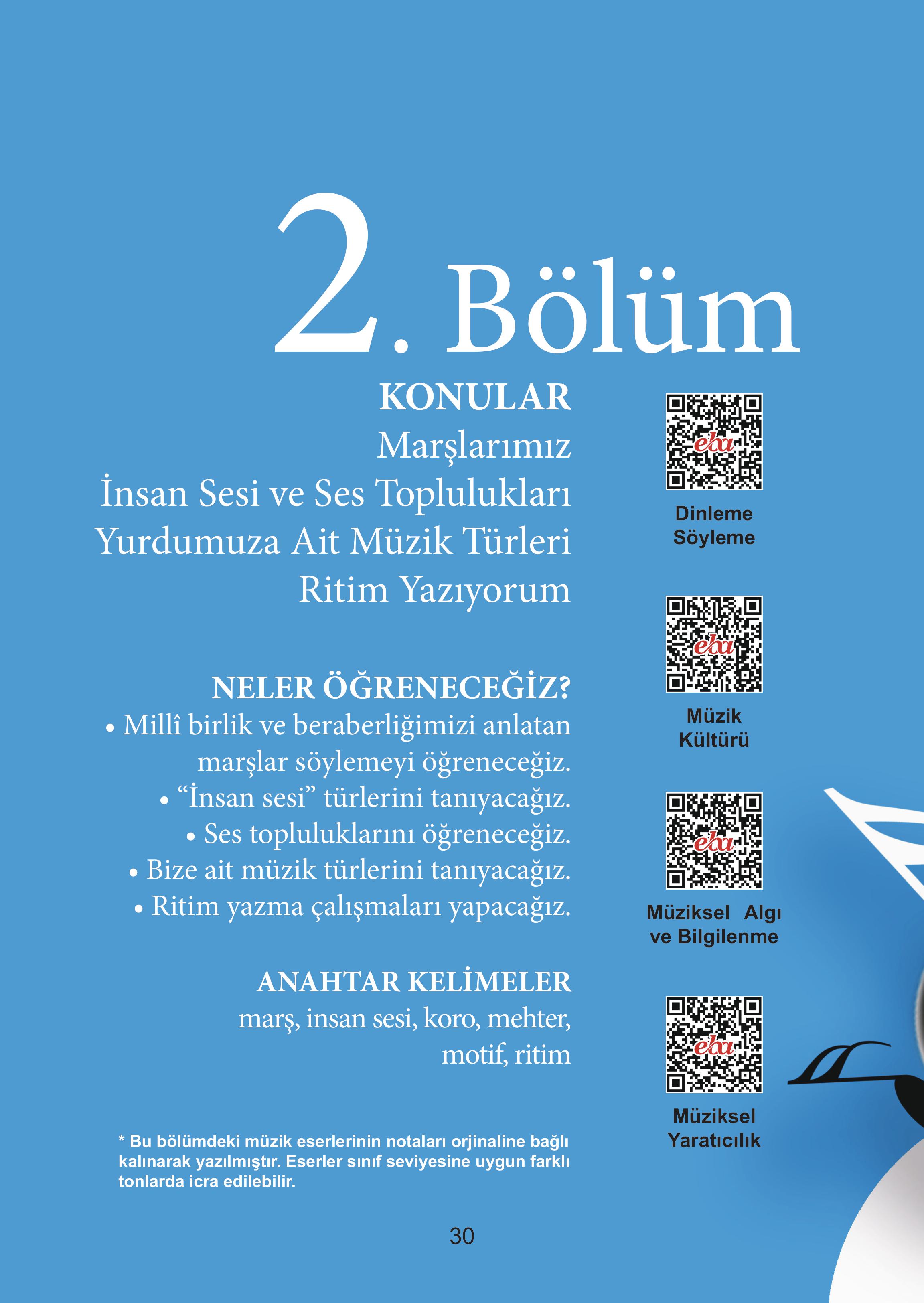 7. Sınıf Meb Yayınları Müzik Ders Kitabı Sayfa 30 Cevapları