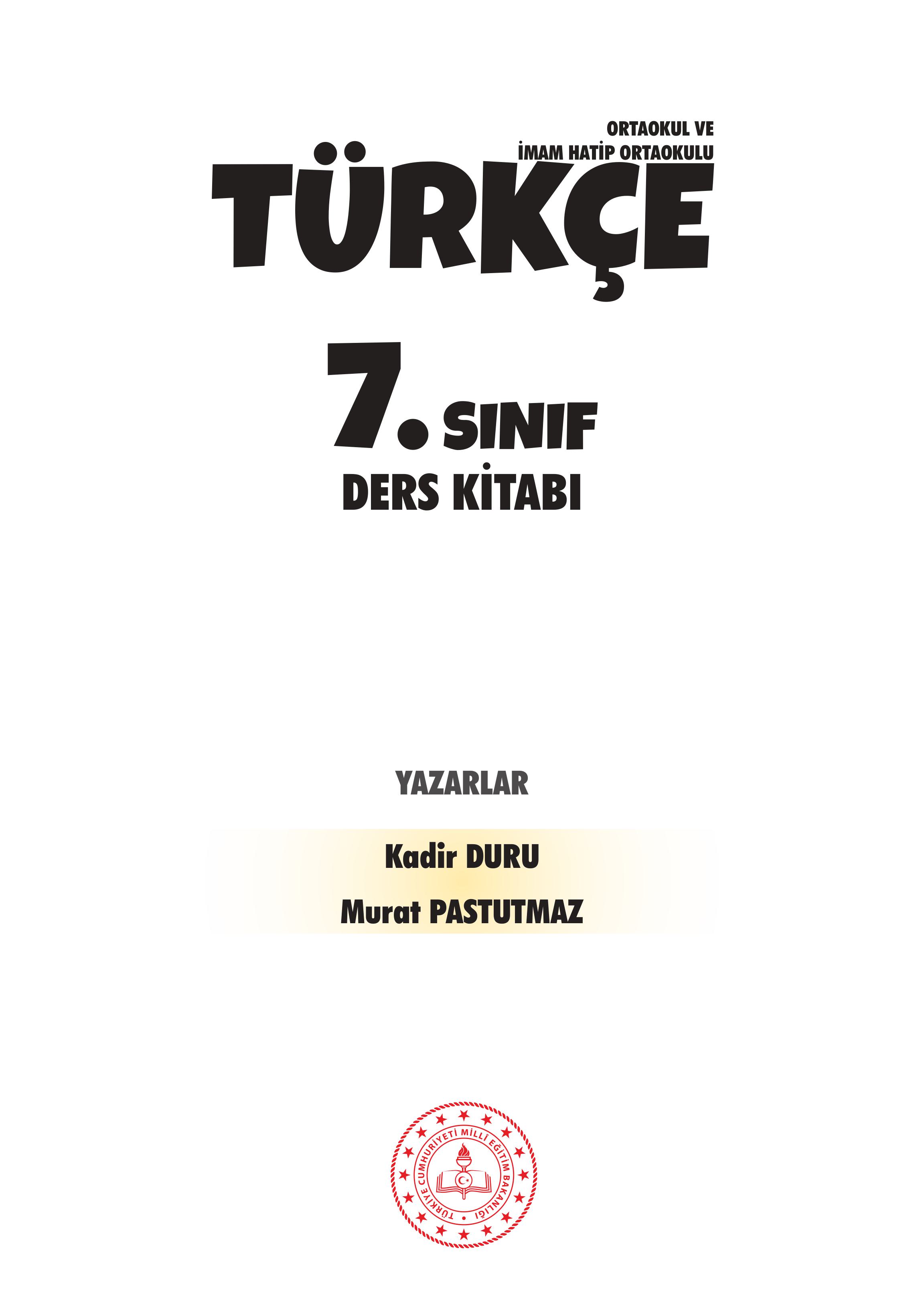 7. Sınıf Meb Yayınları Türkçe Ders Kitabı Sayfa 1 Cevapları