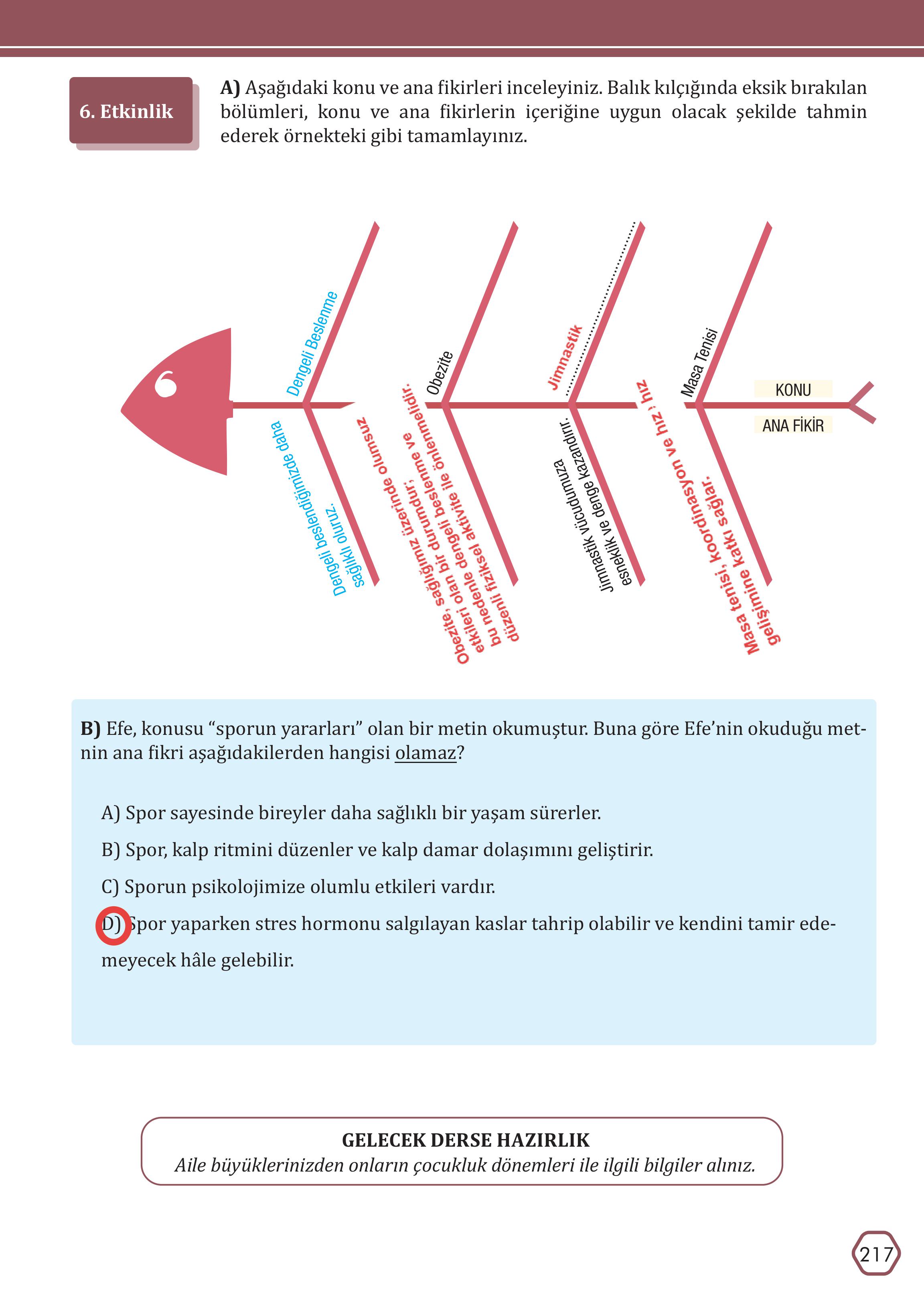 7. Sınıf Meb Yayınları Türkçe Ders Kitabı Sayfa 217 Cevapları