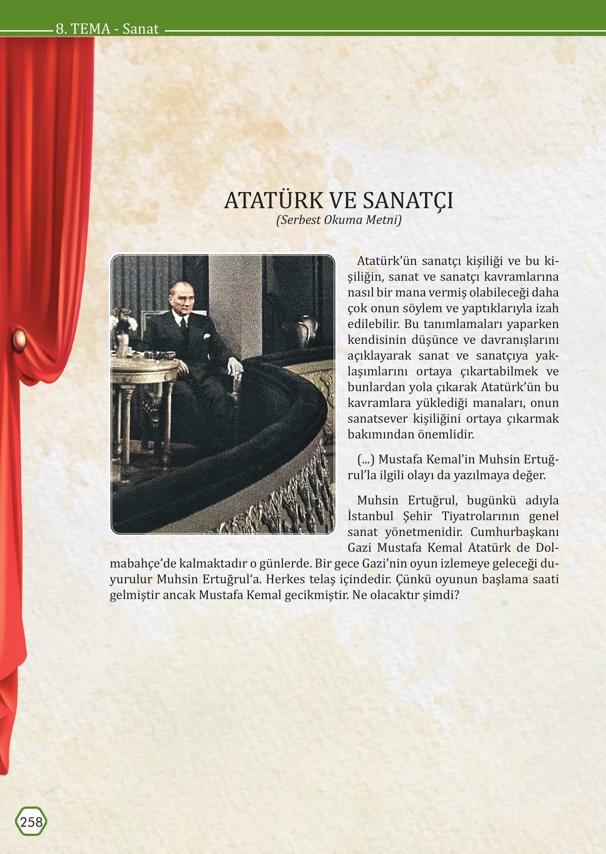 7. Sınıf Meb Yayınları Türkçe Ders Kitabı Sayfa 258 Cevapları