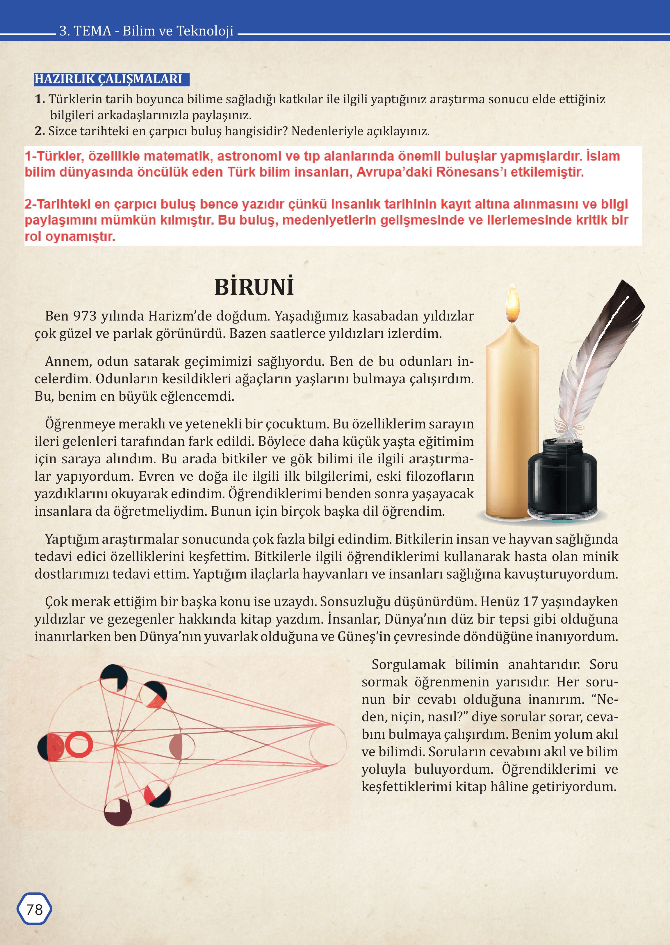 7. Sınıf Meb Yayınları Türkçe Ders Kitabı Sayfa 78 Cevapları