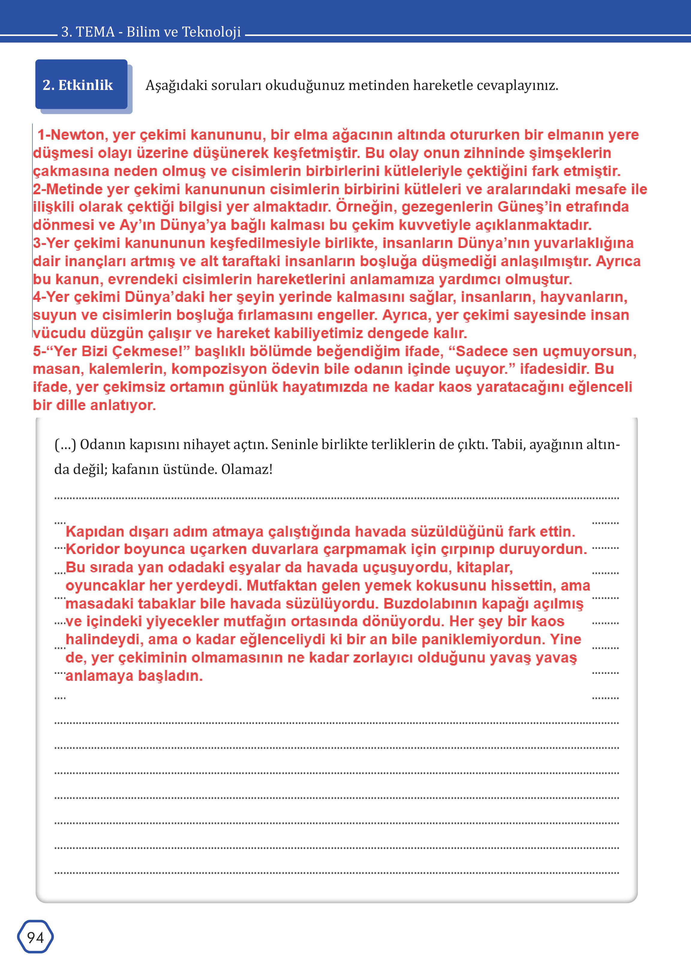 7. Sınıf Meb Yayınları Türkçe Ders Kitabı Sayfa 94 Cevapları 7. Sınıf Meb Yayınları Türkçe Ders Kitabı Sayfa 94 Cevapları