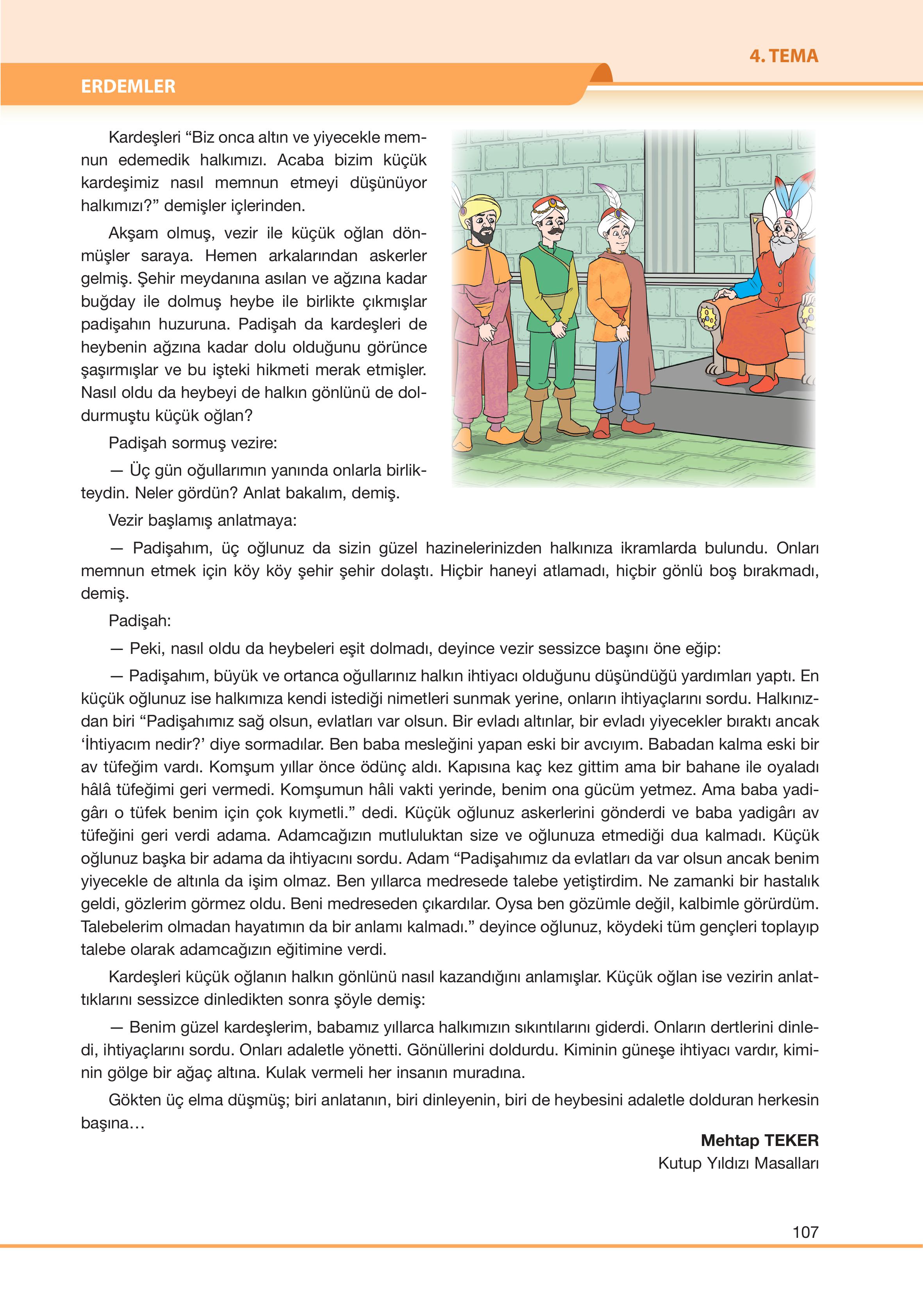 7. Sınıf Özgün Yayıncılık Türkçe Ders Kitabı Sayfa 107 Cevapları