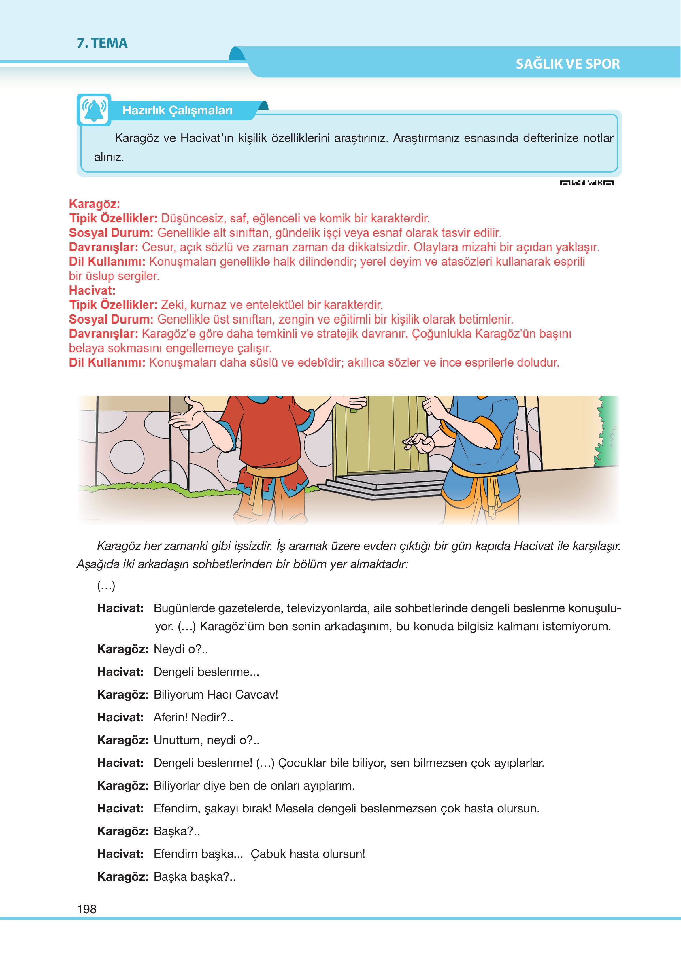 7. Sınıf Özgün Yayıncılık Türkçe Ders Kitabı Sayfa 198 Cevapları