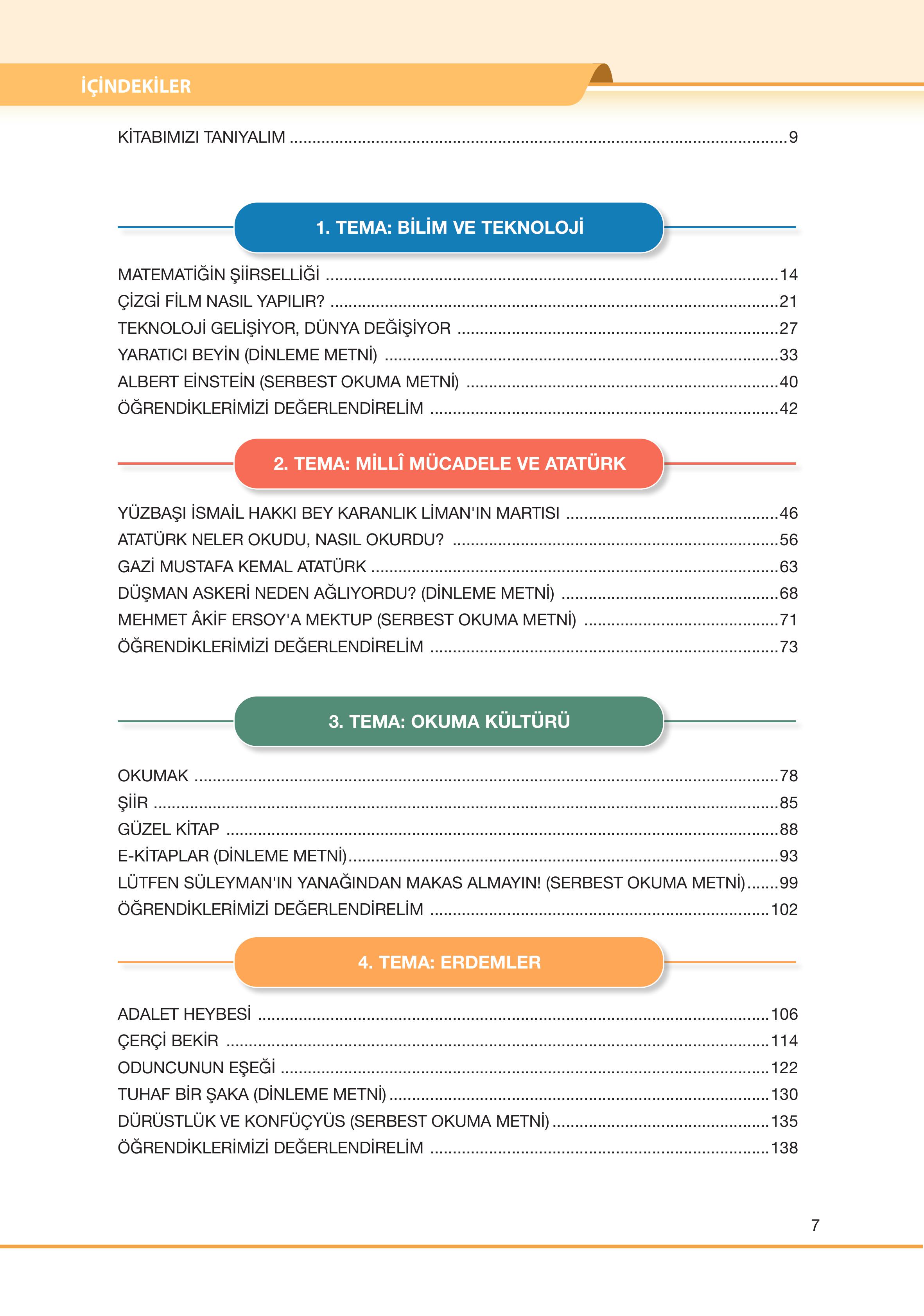 7. Sınıf Özgün Yayıncılık Türkçe Ders Kitabı Sayfa 7 Cevapları