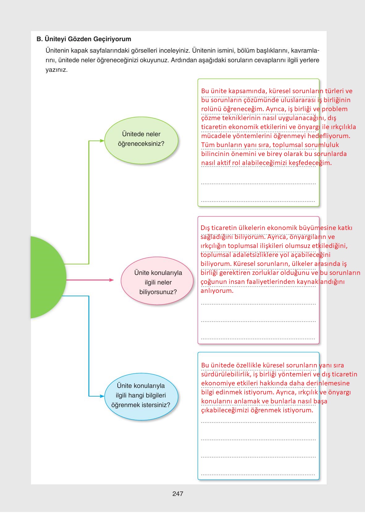 7. Sınıf Yıldırım Yayınları Sosyal Bilgiler Ders Kitabı Sayfa 247 Cevapları