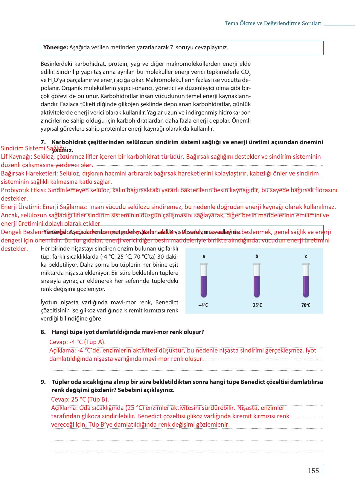 9. Sınıf Meb Yayınları Biyoloji Ders Kitabı Sayfa 155 Cevapları 9. Sınıf Meb Yayınları Biyoloji Ders Kitabı Sayfa 155 Cevapları