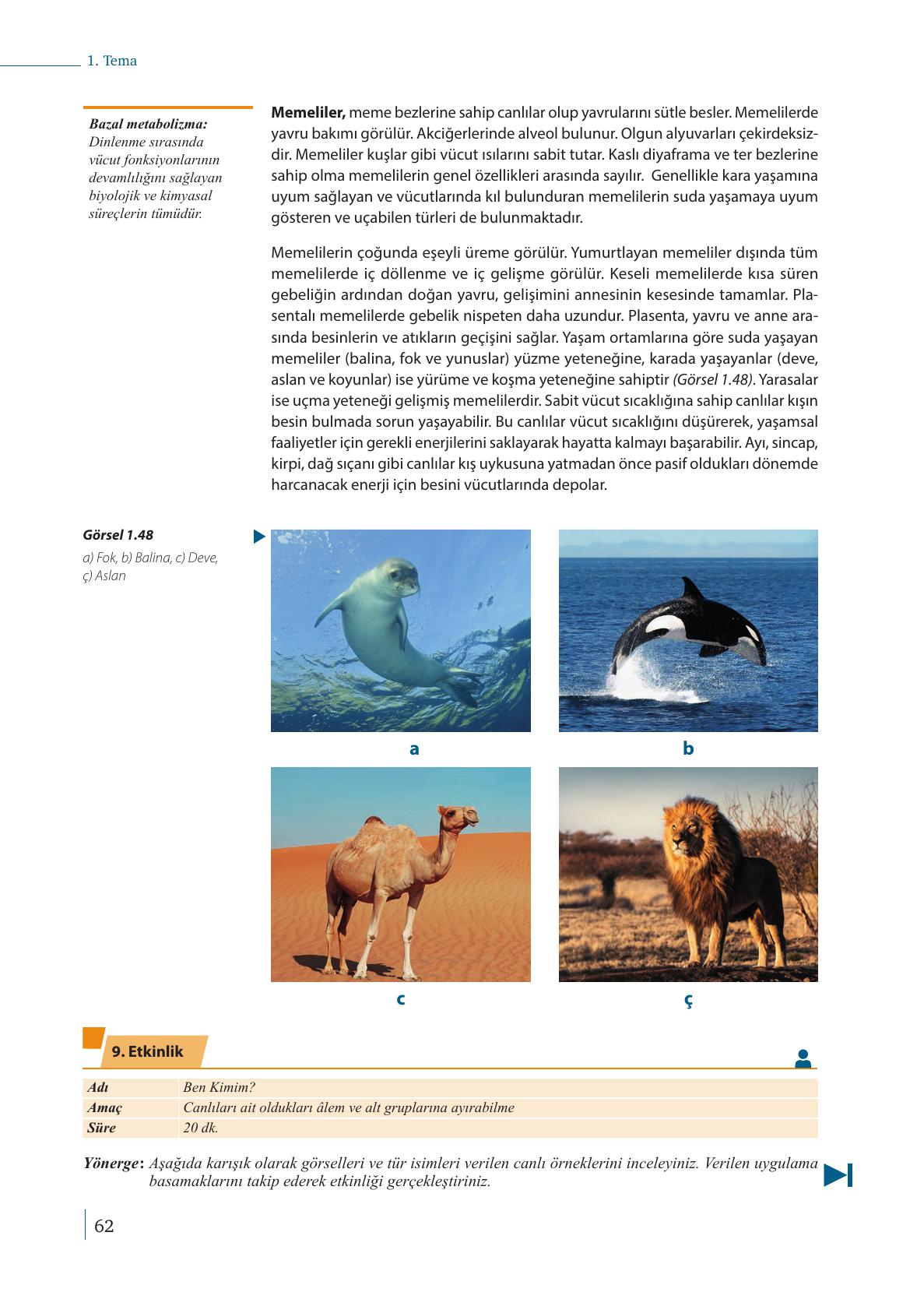 9. Sınıf Meb Yayınları Biyoloji Ders Kitabı Sayfa 62 Cevapları 9. Sınıf Meb Yayınları Biyoloji Ders Kitabı Sayfa 62 Cevapları