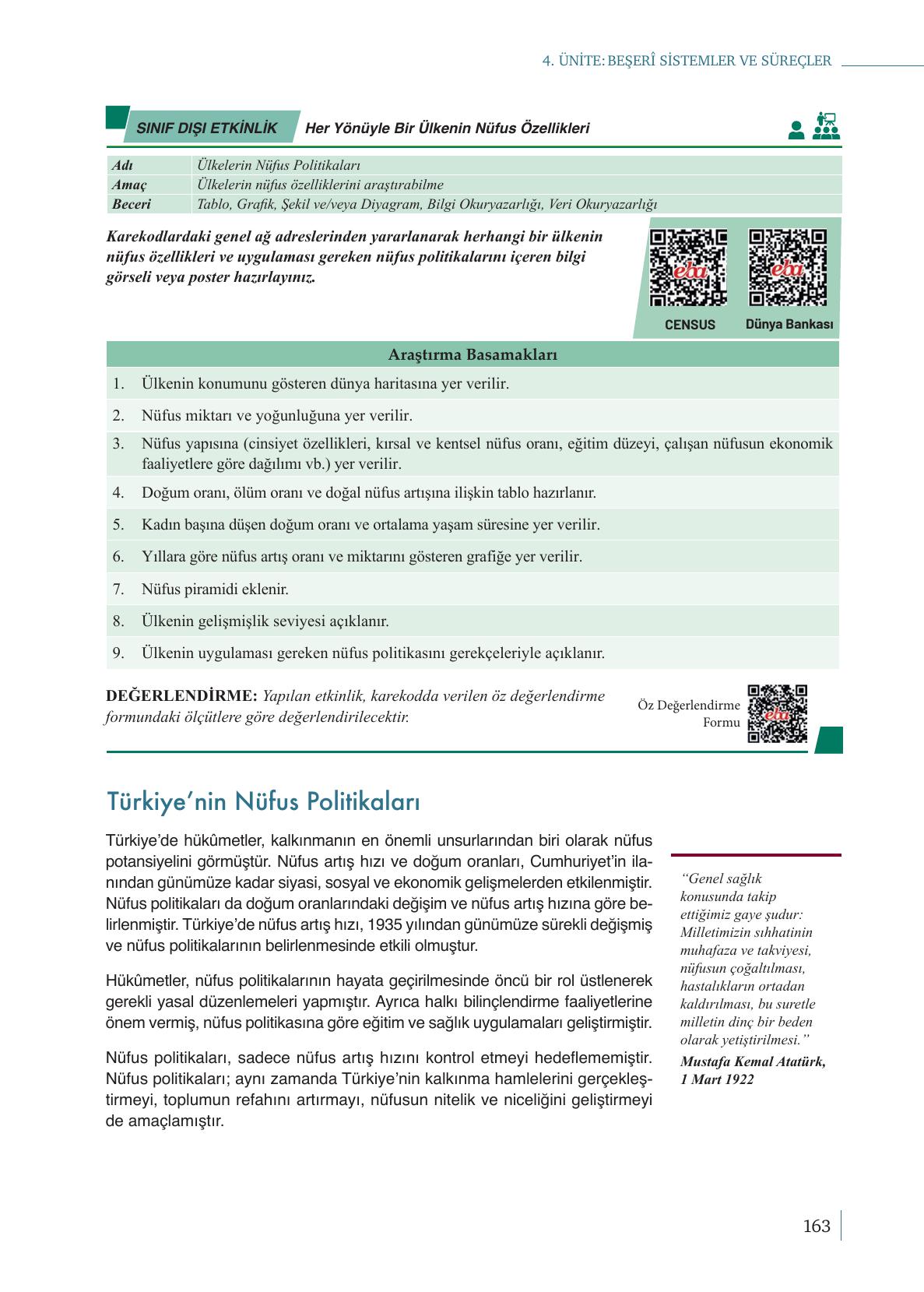 9. Sınıf Meb Yayınları Coğrafya Ders Kitabı Sayfa 163 Cevapları 9. Sınıf Meb Yayınları Coğrafya Ders Kitabı Sayfa 163 Cevapları