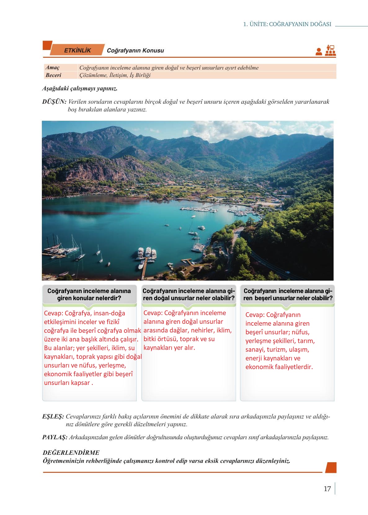 9. Sınıf Meb Yayınları Coğrafya Ders Kitabı Sayfa 17 Cevapları 9. Sınıf Meb Yayınları Coğrafya Ders Kitabı Sayfa 17 Cevapları