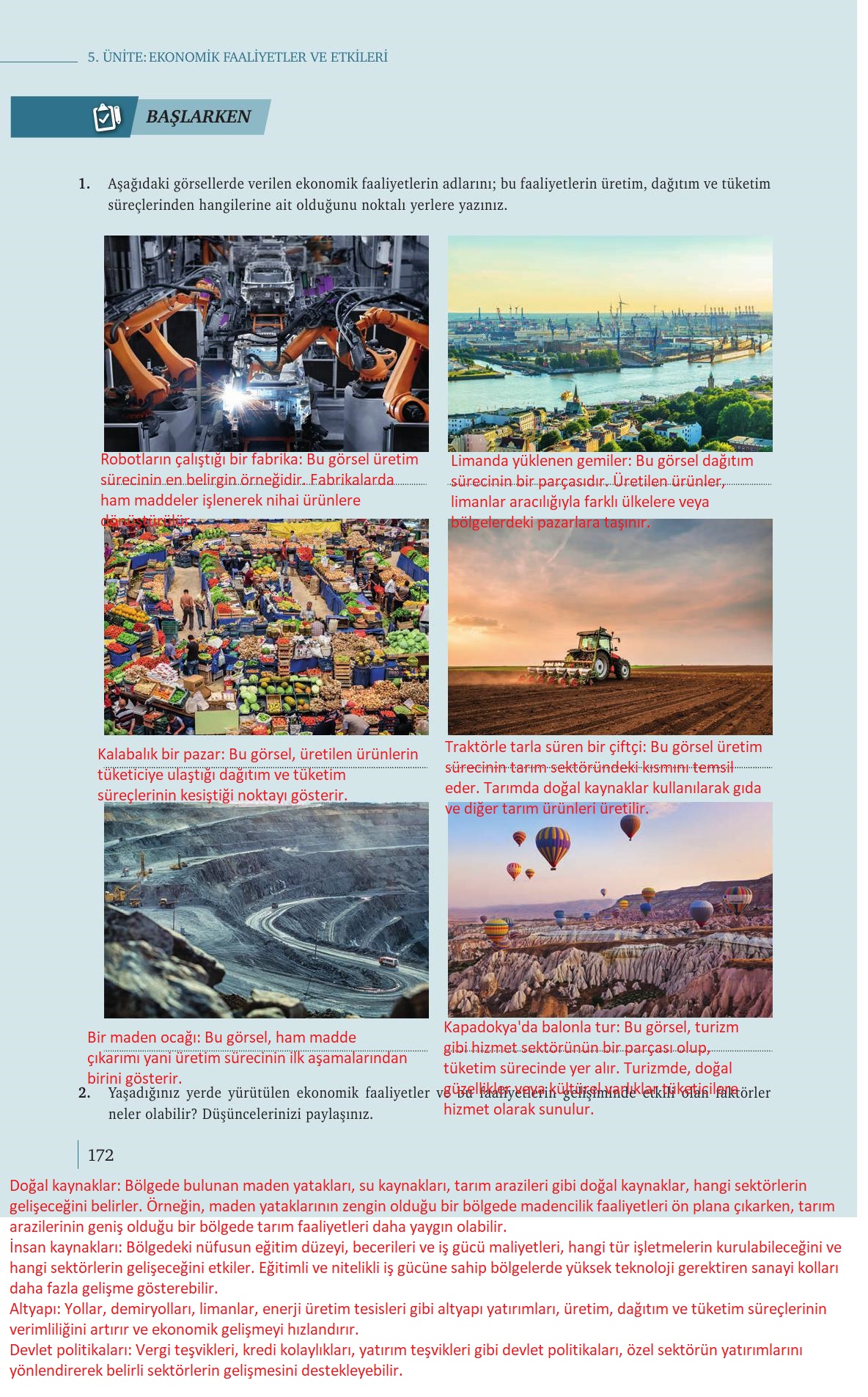 9. Sınıf Meb Yayınları Coğrafya Ders Kitabı Sayfa 172 Cevapları 9. Sınıf Meb Yayınları Coğrafya Ders Kitabı Sayfa 172 Cevapları