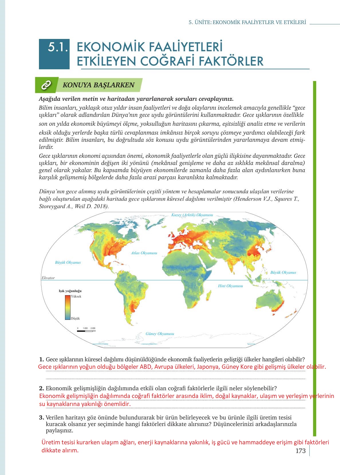 9. Sınıf Meb Yayınları Coğrafya Ders Kitabı Sayfa 173 Cevapları 9. Sınıf Meb Yayınları Coğrafya Ders Kitabı Sayfa 173 Cevapları