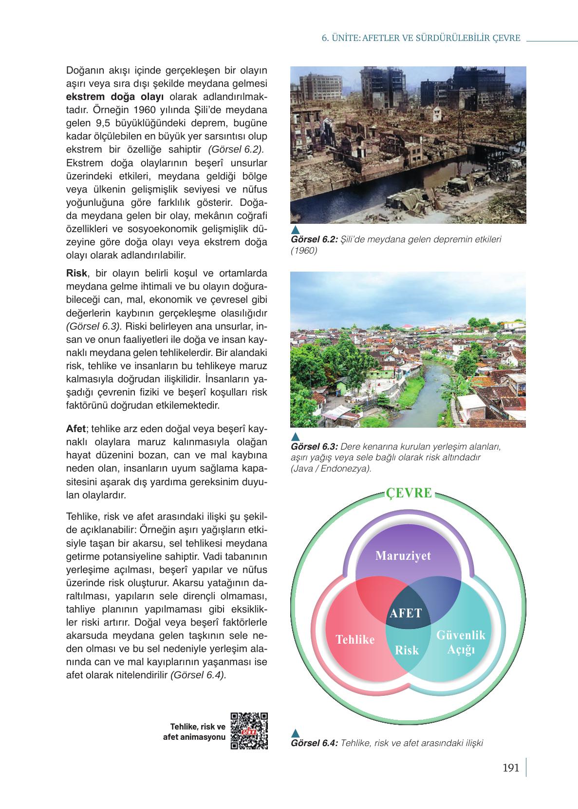 9. Sınıf Meb Yayınları Coğrafya Ders Kitabı Sayfa 191 Cevapları