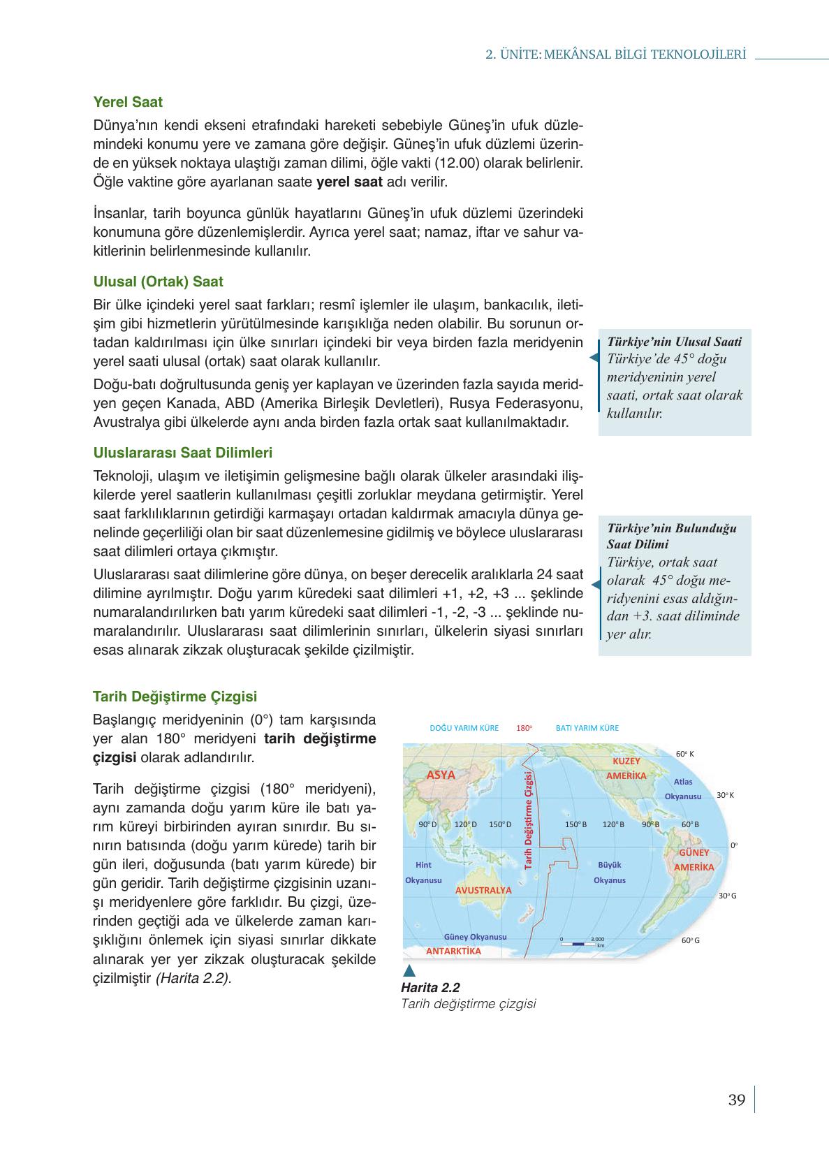 9. Sınıf Meb Yayınları Coğrafya Ders Kitabı Sayfa 39 Cevapları