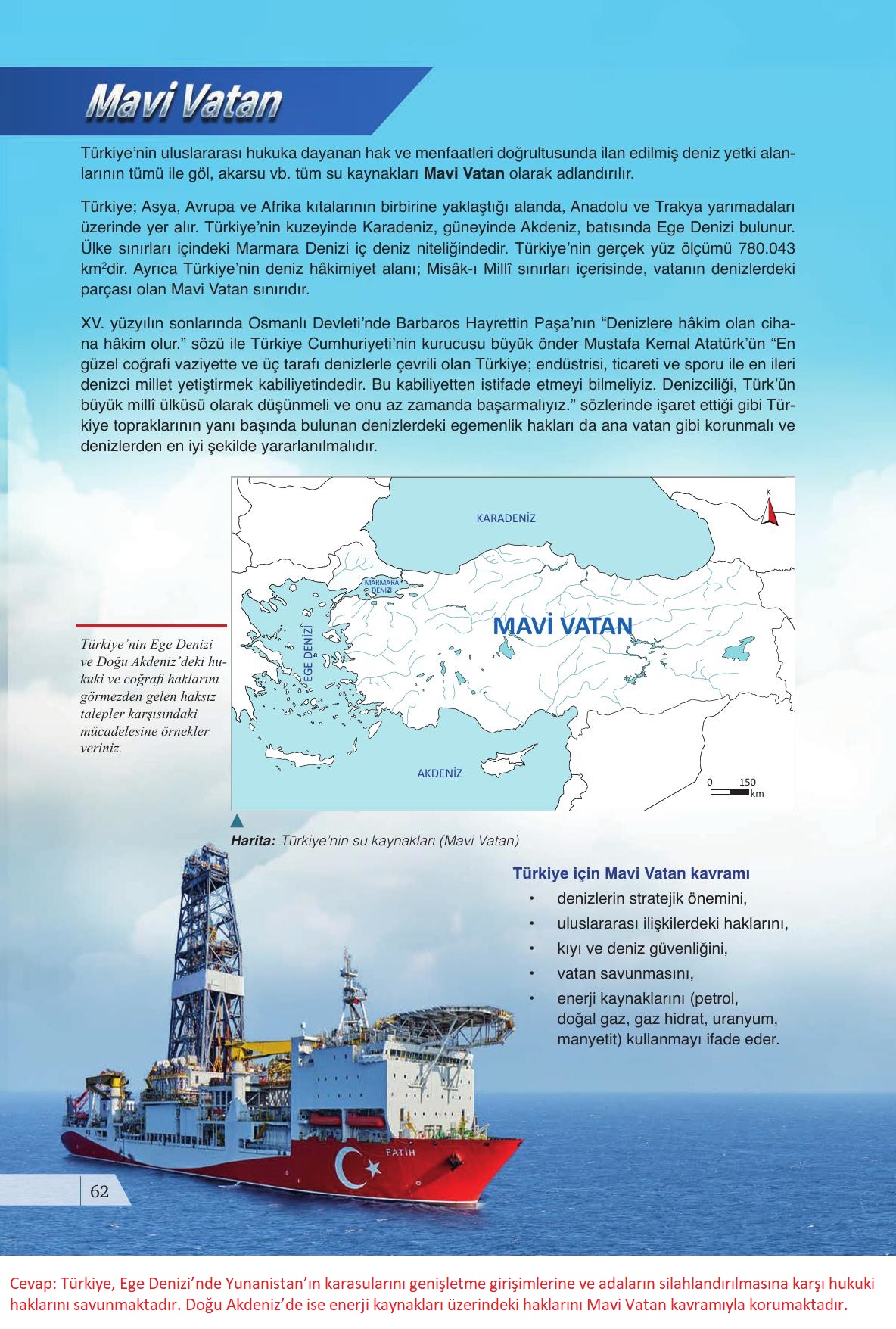 9. Sınıf Meb Yayınları Coğrafya Ders Kitabı Sayfa 62 Cevapları