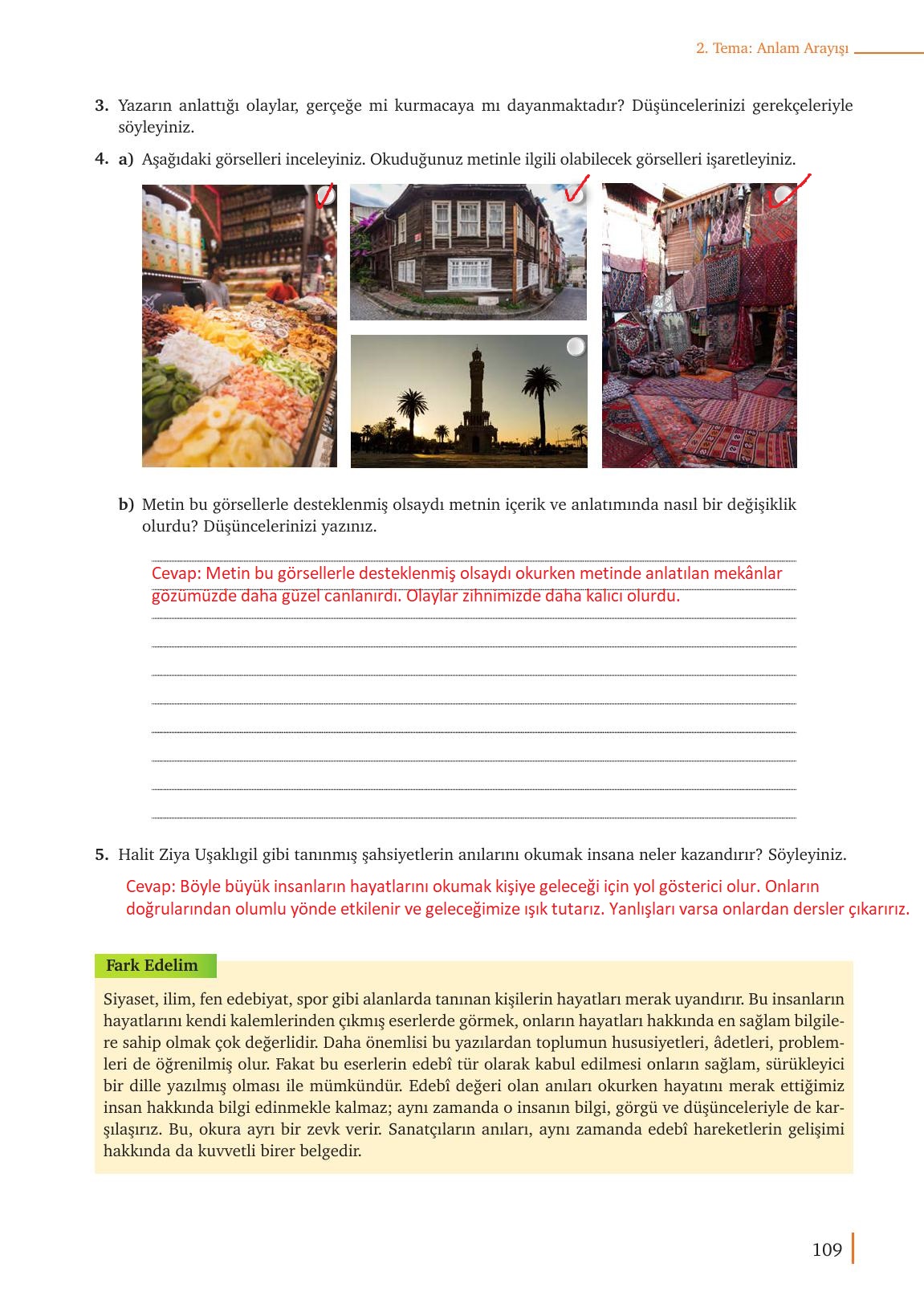 9. Sınıf Meb Yayınları Edebiyat Ders Kitabı Sayfa 109 Cevapları 9. Sınıf Meb Yayınları Edebiyat Ders Kitabı Sayfa 109 Cevapları