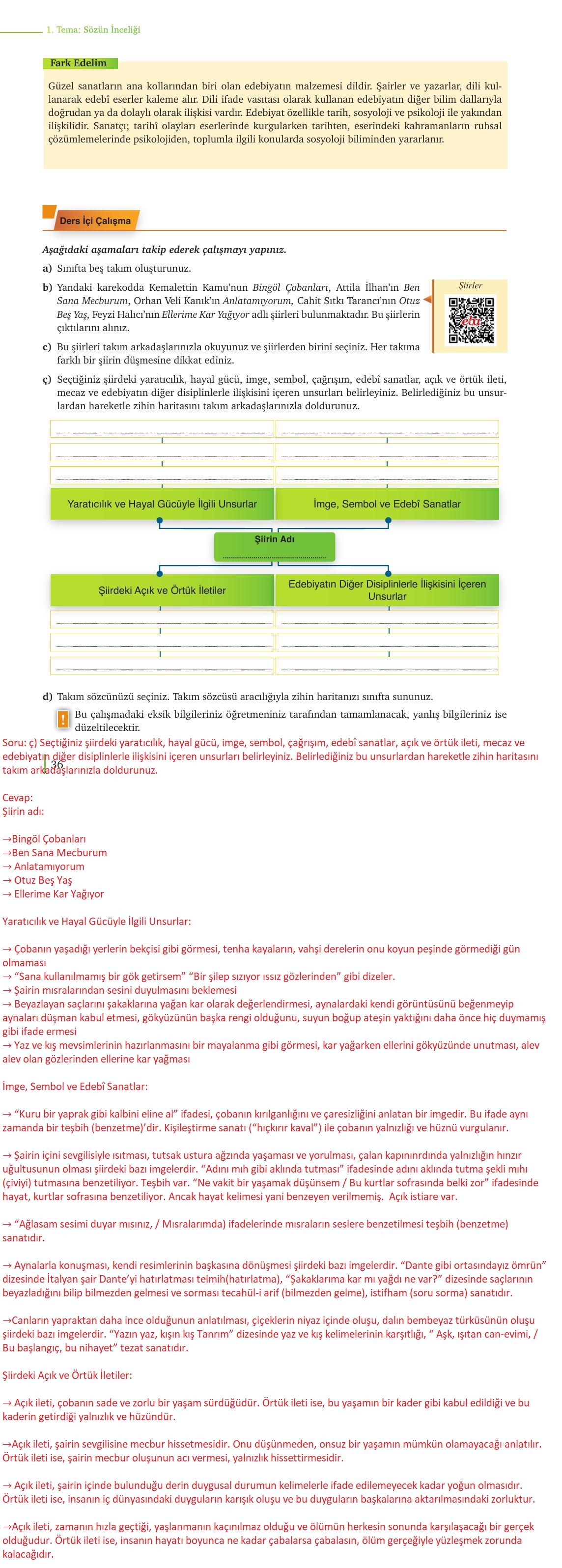 9. Sınıf Meb Yayınları Edebiyat Ders Kitabı Sayfa 36 Cevapları 9. Sınıf Meb Yayınları Edebiyat Ders Kitabı Sayfa 36 Cevapları