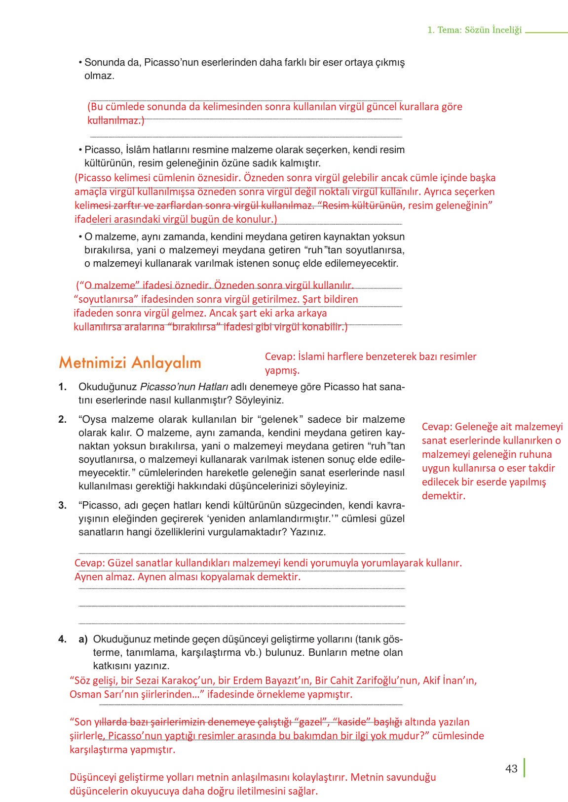 9. Sınıf Meb Yayınları Edebiyat Ders Kitabı Sayfa 43 Cevapları 9. Sınıf Meb Yayınları Edebiyat Ders Kitabı Sayfa 43 Cevapları
