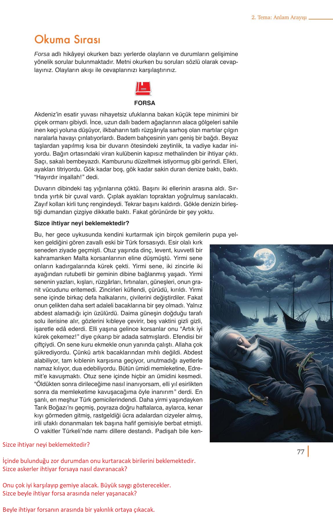 9. Sınıf Meb Yayınları Edebiyat Ders Kitabı Sayfa 77 Cevapları