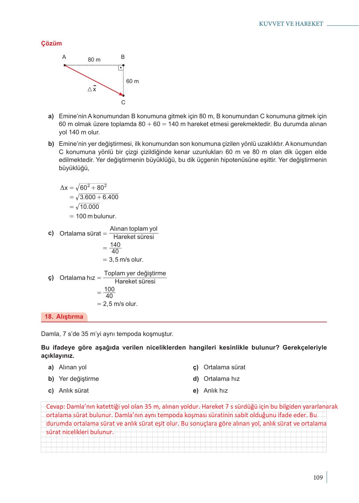 9. Sınıf Meb Yayınları Fizik Ders Kitabı Sayfa 109 Cevapları 9. Sınıf Meb Yayınları Fizik Ders Kitabı Sayfa 109 Cevapları