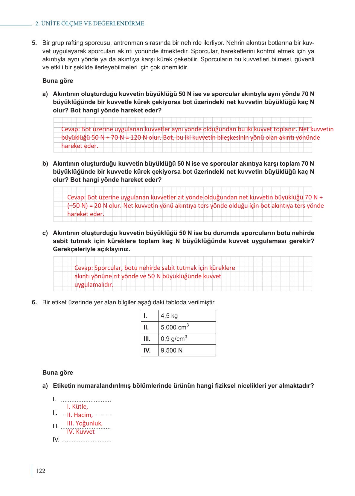 9. Sınıf Meb Yayınları Fizik Ders Kitabı Sayfa 122 Cevapları 9. Sınıf Meb Yayınları Fizik Ders Kitabı Sayfa 122 Cevapları