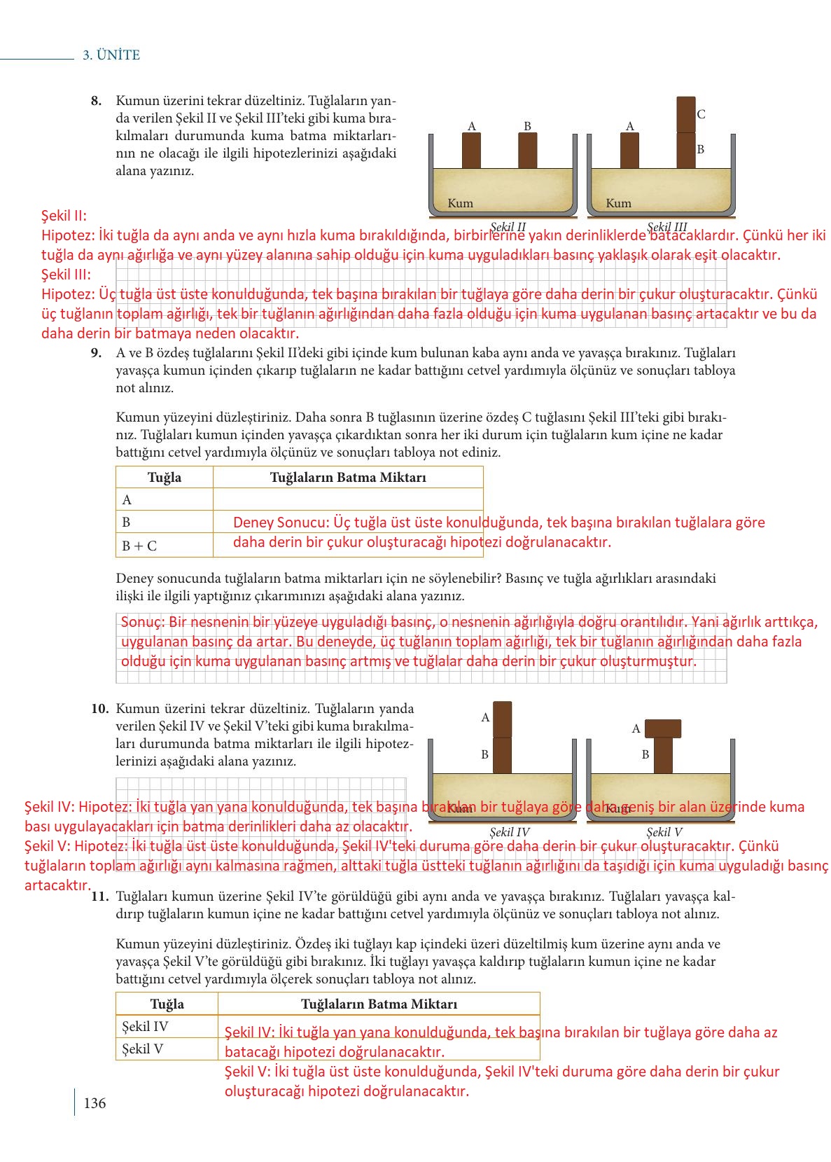 9. Sınıf Meb Yayınları Fizik Ders Kitabı Sayfa 136 Cevapları 9. Sınıf Meb Yayınları Fizik Ders Kitabı Sayfa 136 Cevapları