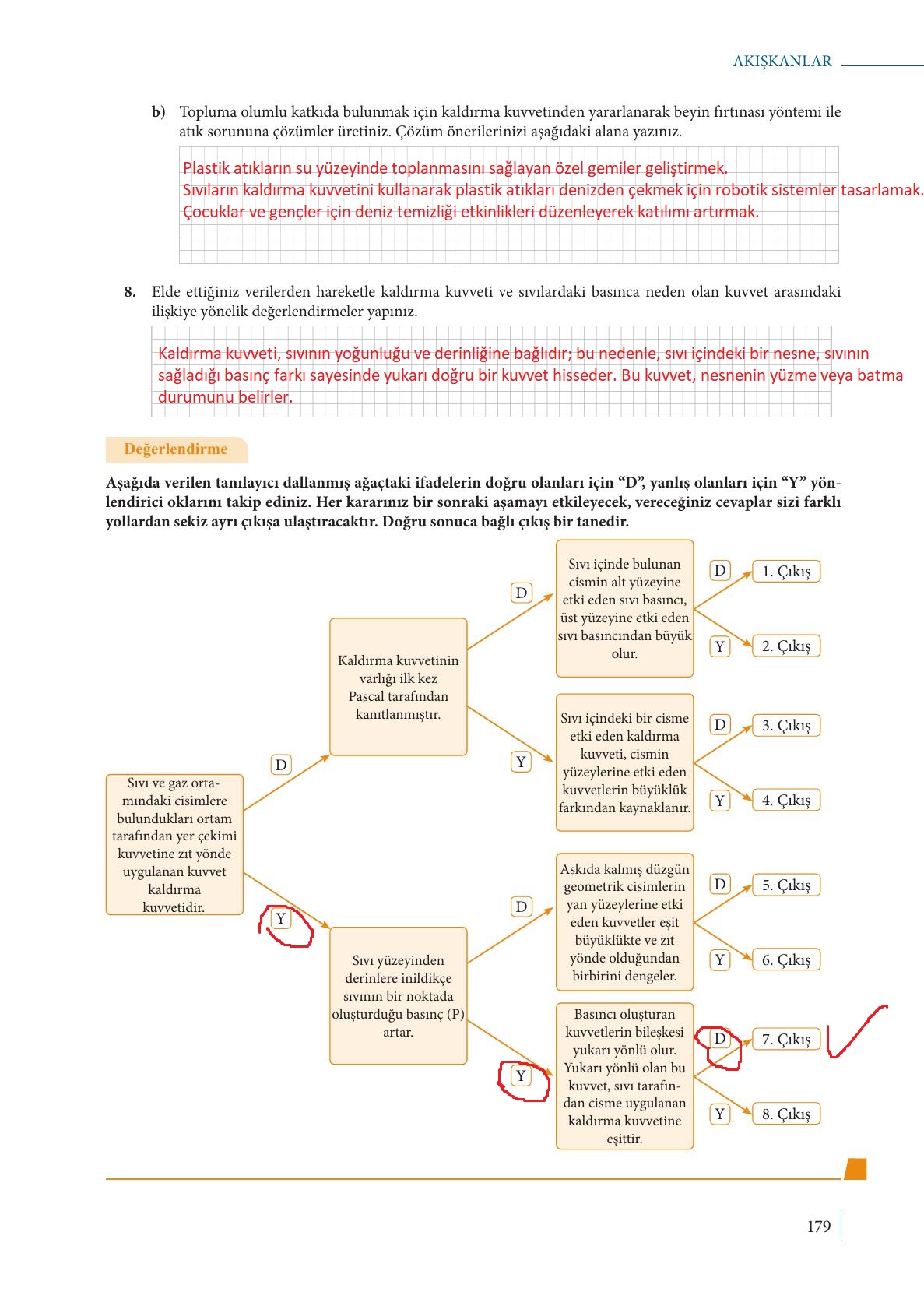 9. Sınıf Meb Yayınları Fizik Ders Kitabı Sayfa 179 Cevapları