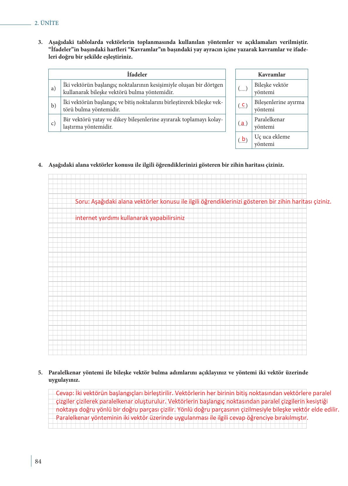 9. Sınıf Meb Yayınları Fizik Ders Kitabı Sayfa 84 Cevapları