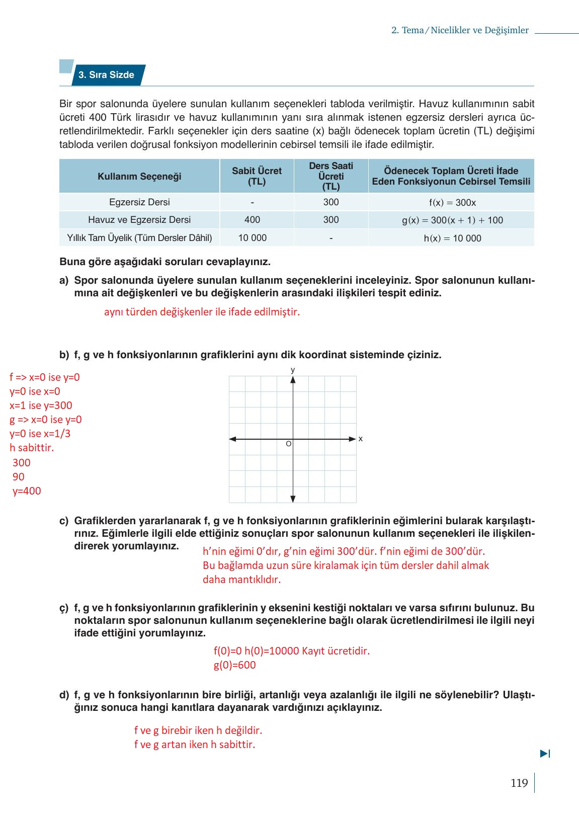 9. Sınıf Meb Yayınları Matematik Ders Kitabı Sayfa 119 Cevapları 9. Sınıf Meb Yayınları Matematik Ders Kitabı Sayfa 119 Cevapları