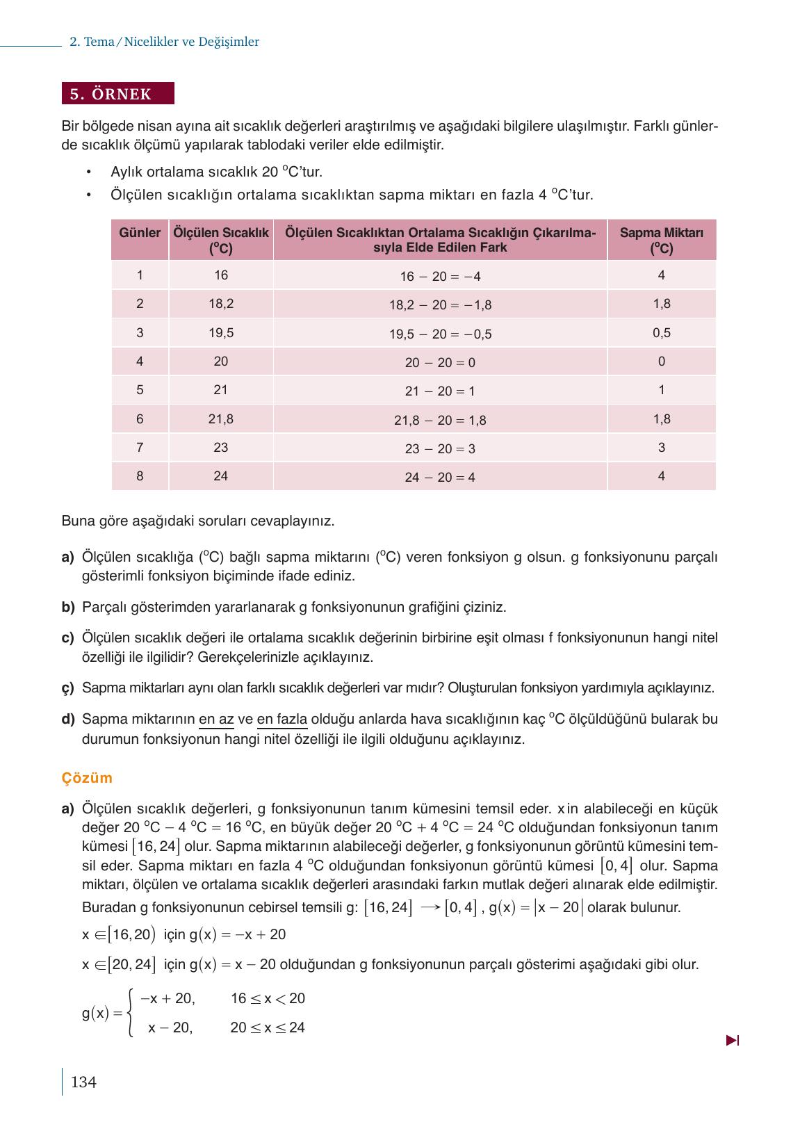 9. Sınıf Meb Yayınları Matematik Ders Kitabı Sayfa 134 Cevapları 9. Sınıf Meb Yayınları Matematik Ders Kitabı Sayfa 134 Cevapları