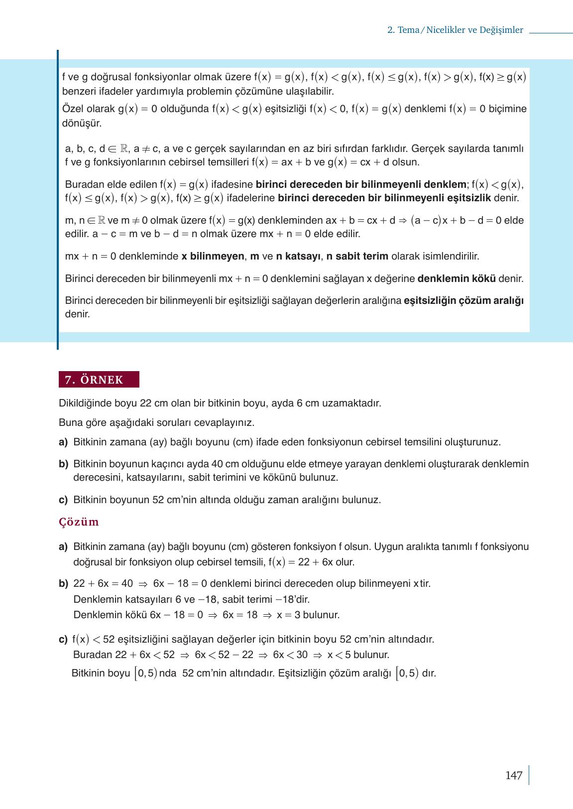 9. Sınıf Meb Yayınları Matematik Ders Kitabı Sayfa 147 Cevapları 9. Sınıf Meb Yayınları Matematik Ders Kitabı Sayfa 147 Cevapları