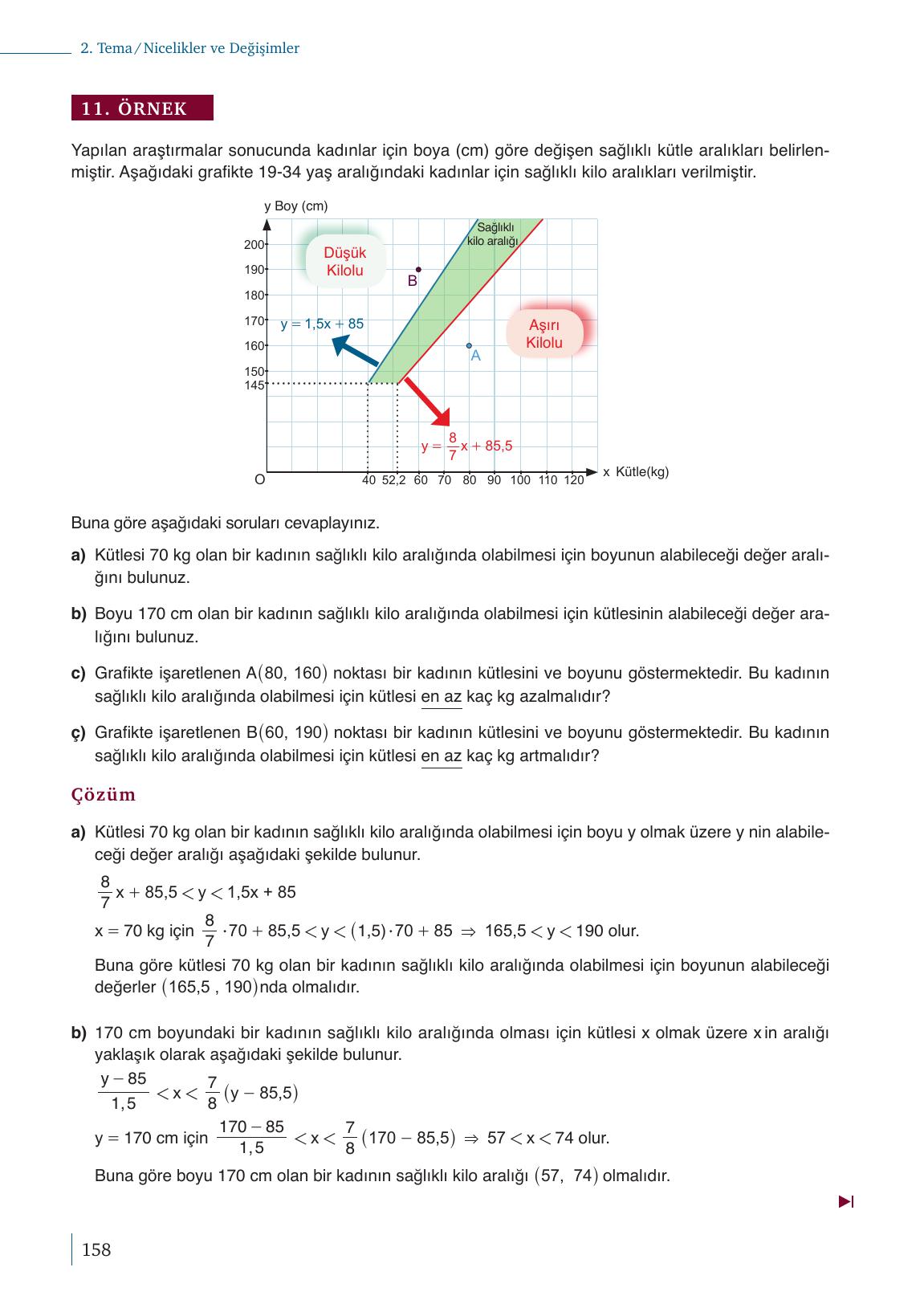 9. Sınıf Meb Yayınları Matematik Ders Kitabı Sayfa 158 Cevapları