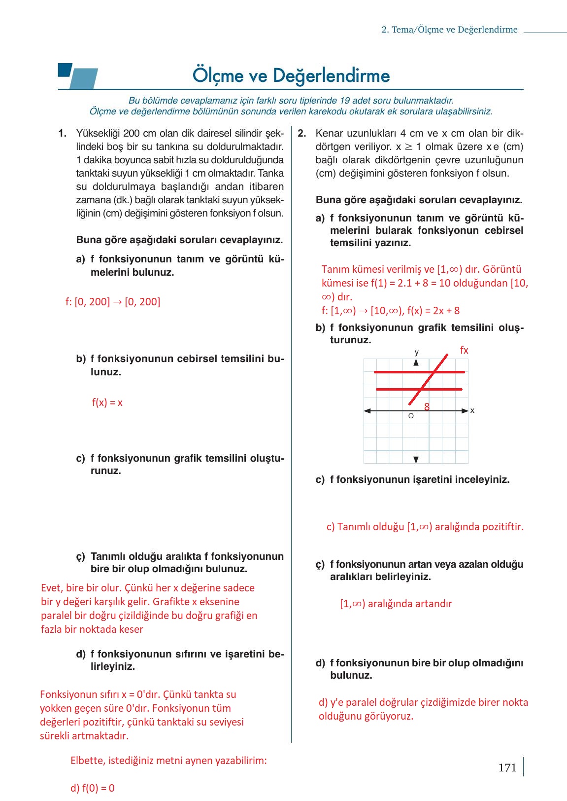 9. Sınıf Meb Yayınları Matematik Ders Kitabı Sayfa 171 Cevapları 9. Sınıf Meb Yayınları Matematik Ders Kitabı Sayfa 171 Cevapları