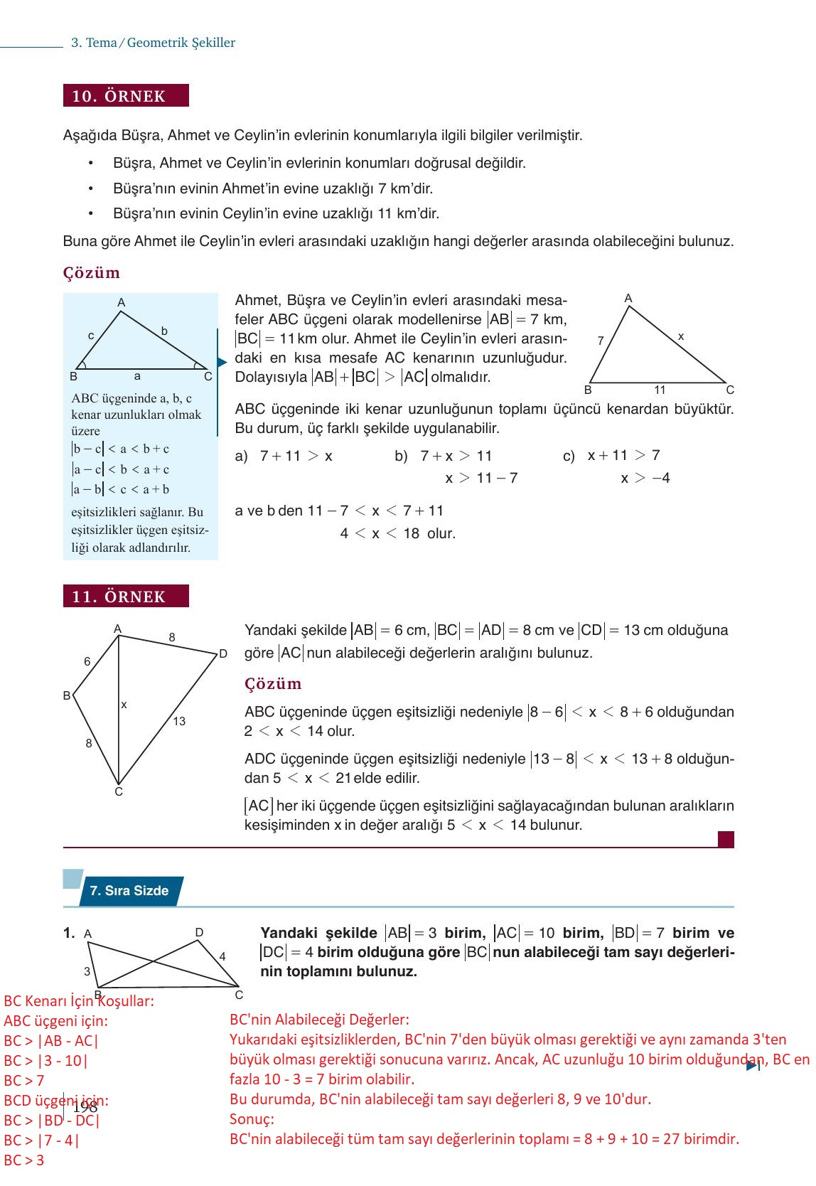 9. Sınıf Meb Yayınları Matematik Ders Kitabı Sayfa 198 Cevapları