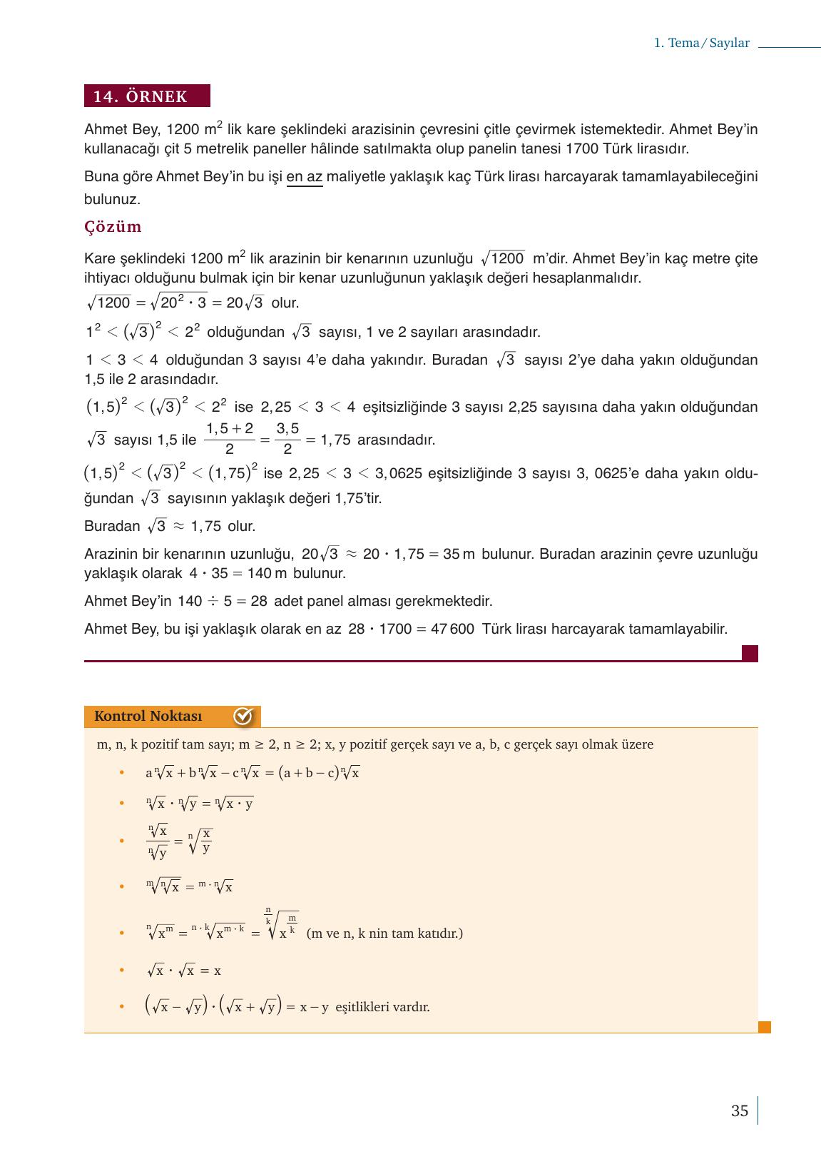 9. Sınıf Meb Yayınları Matematik Ders Kitabı Sayfa 35 Cevapları 9. Sınıf Meb Yayınları Matematik Ders Kitabı Sayfa 35 Cevapları