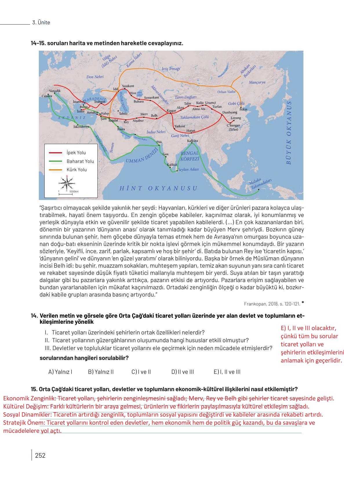 9. Sınıf Meb Yayınları Tarih Ders Kitabı Sayfa 252 Cevapları 9. Sınıf Meb Yayınları Tarih Ders Kitabı Sayfa 252 Cevapları